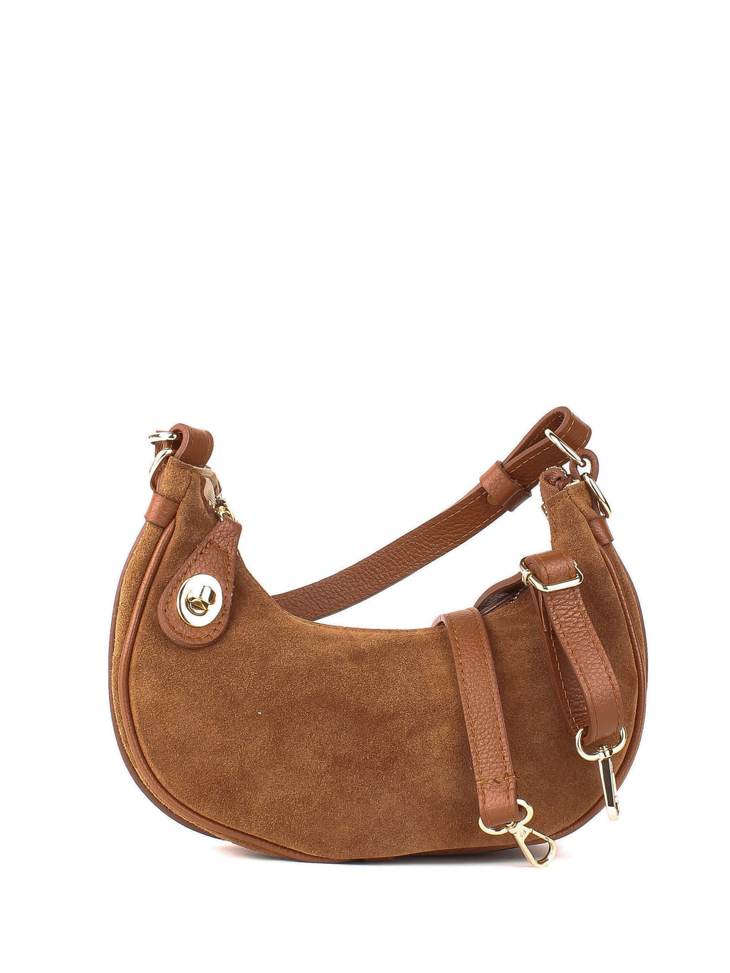 Bolso de hombro de piel italiana Rojo 4141-45-47