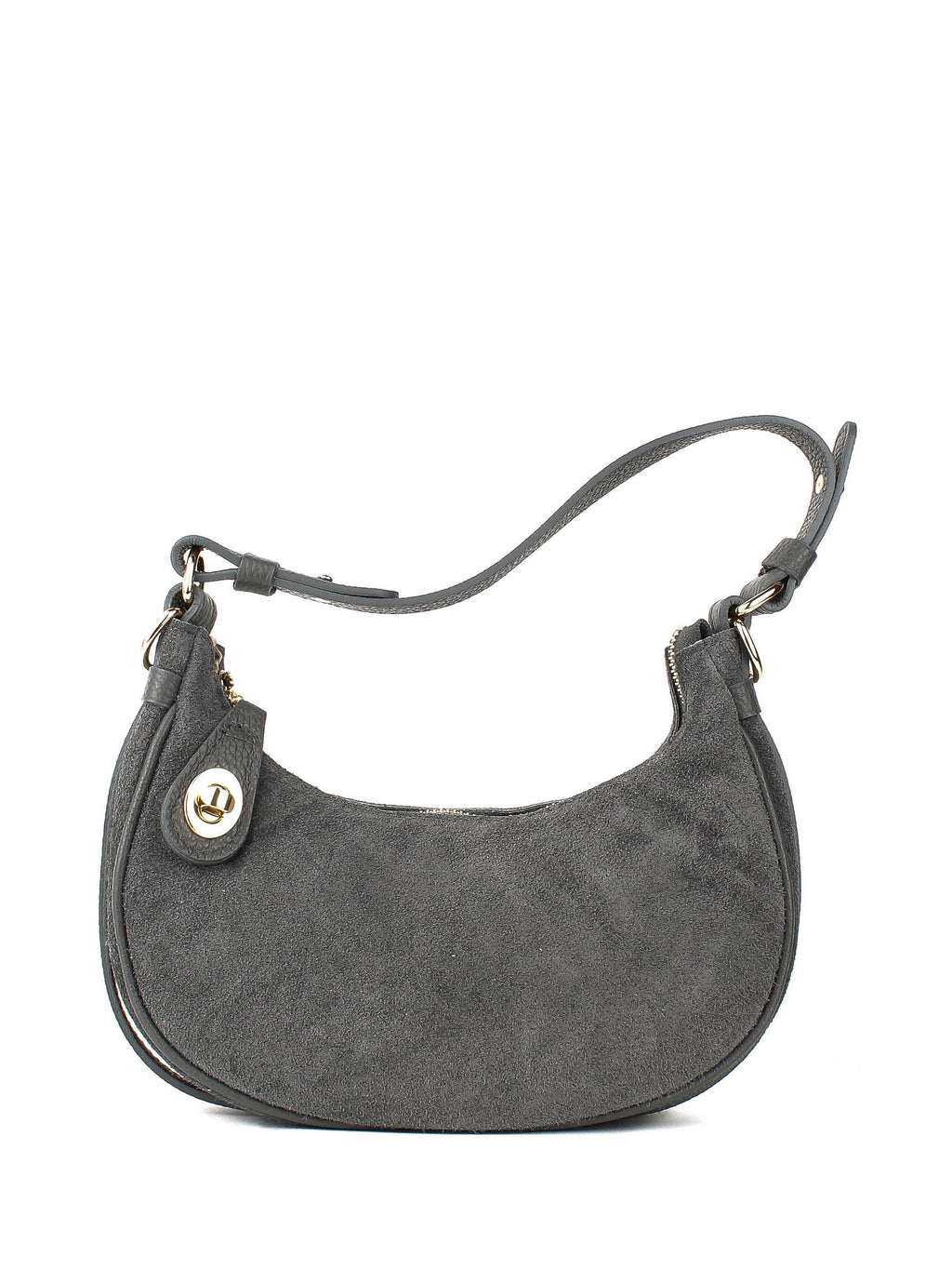 Bolso de hombro de piel italiana Gris 4141-27-47