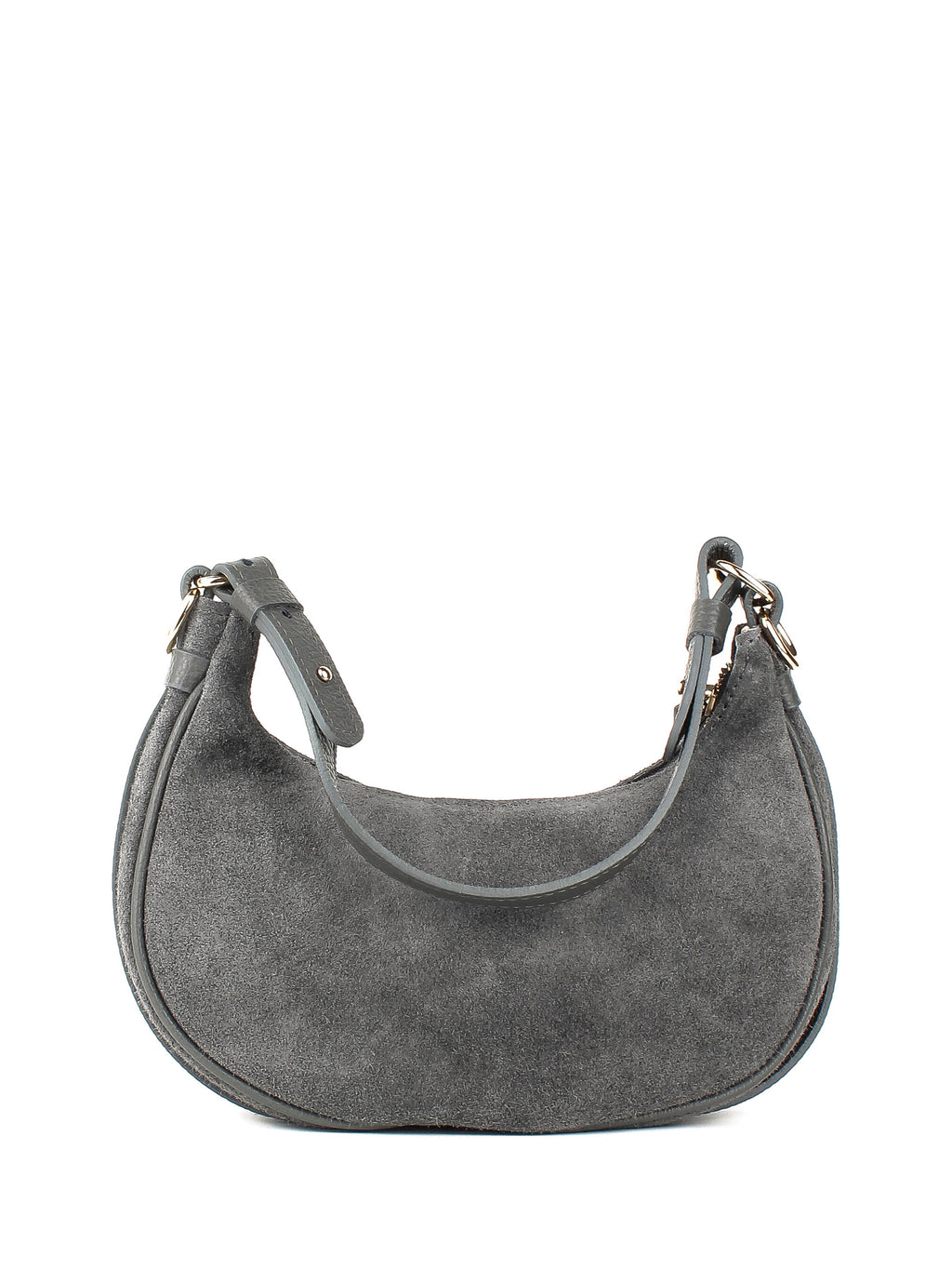 Bolso de hombro de piel italiana Gris 4141-27-47
