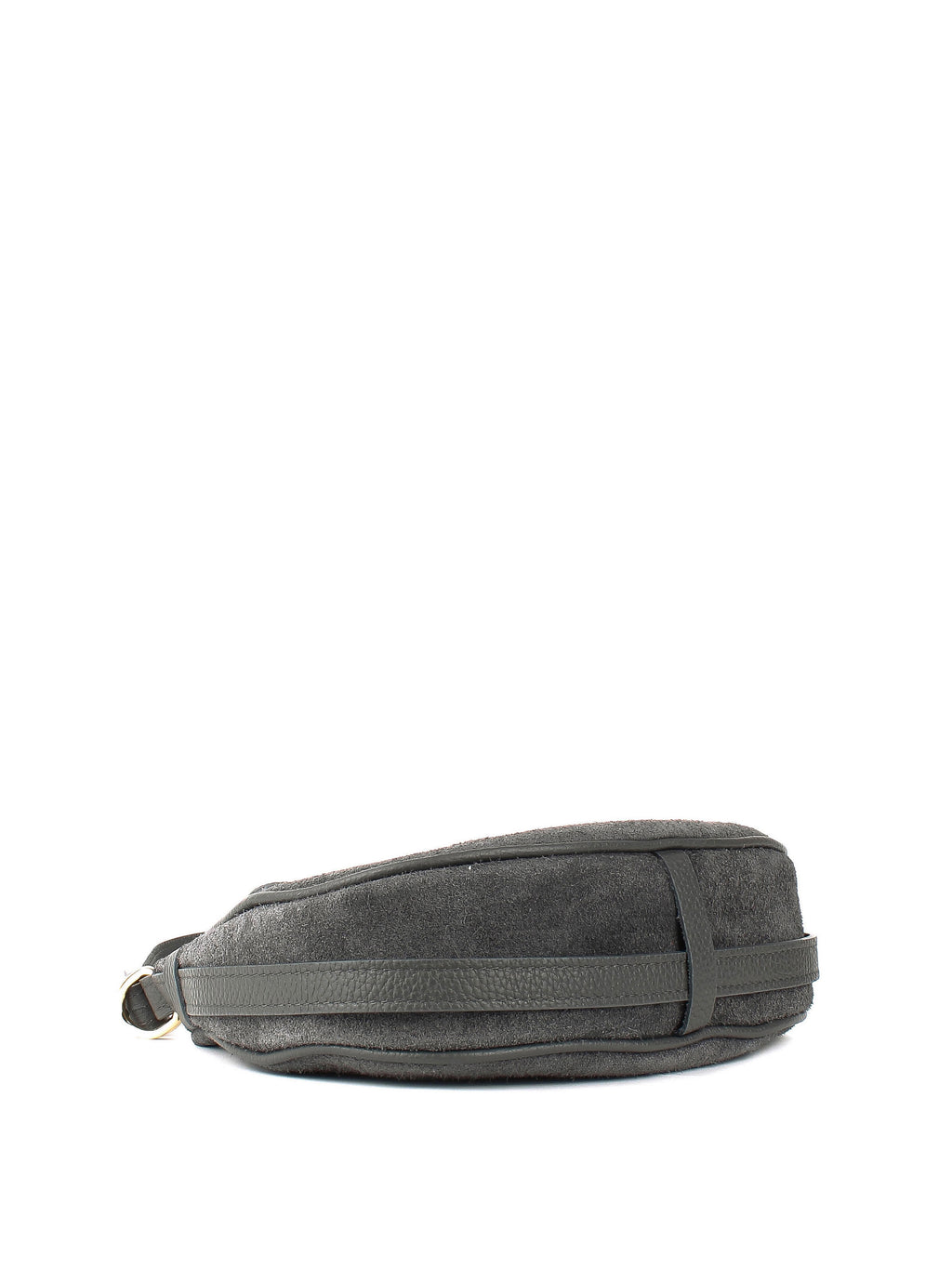Bolso de hombro de piel italiana Gris 4141-27-47