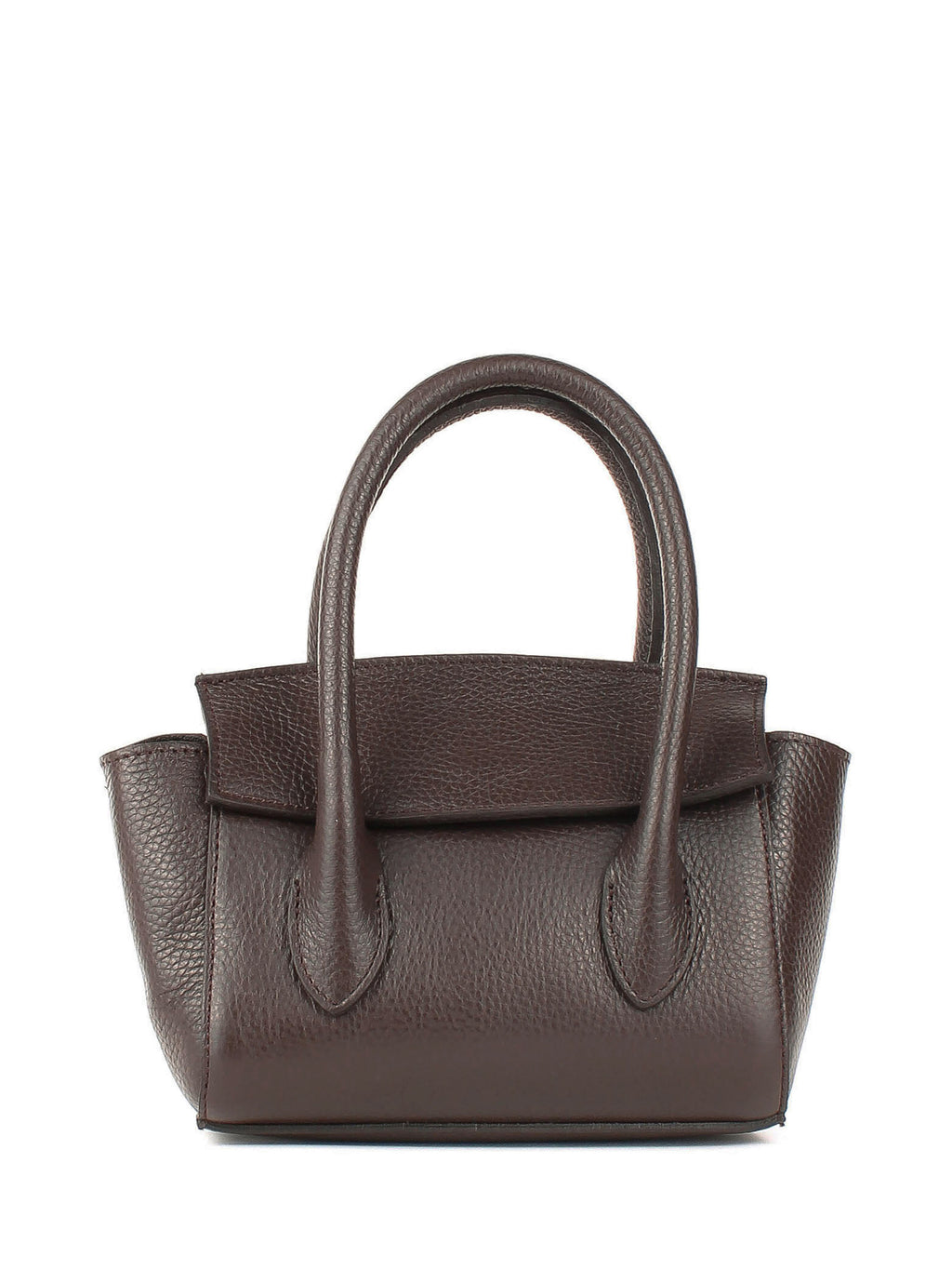 Bolso de mano de piel italiana Marrón 3458-06-32