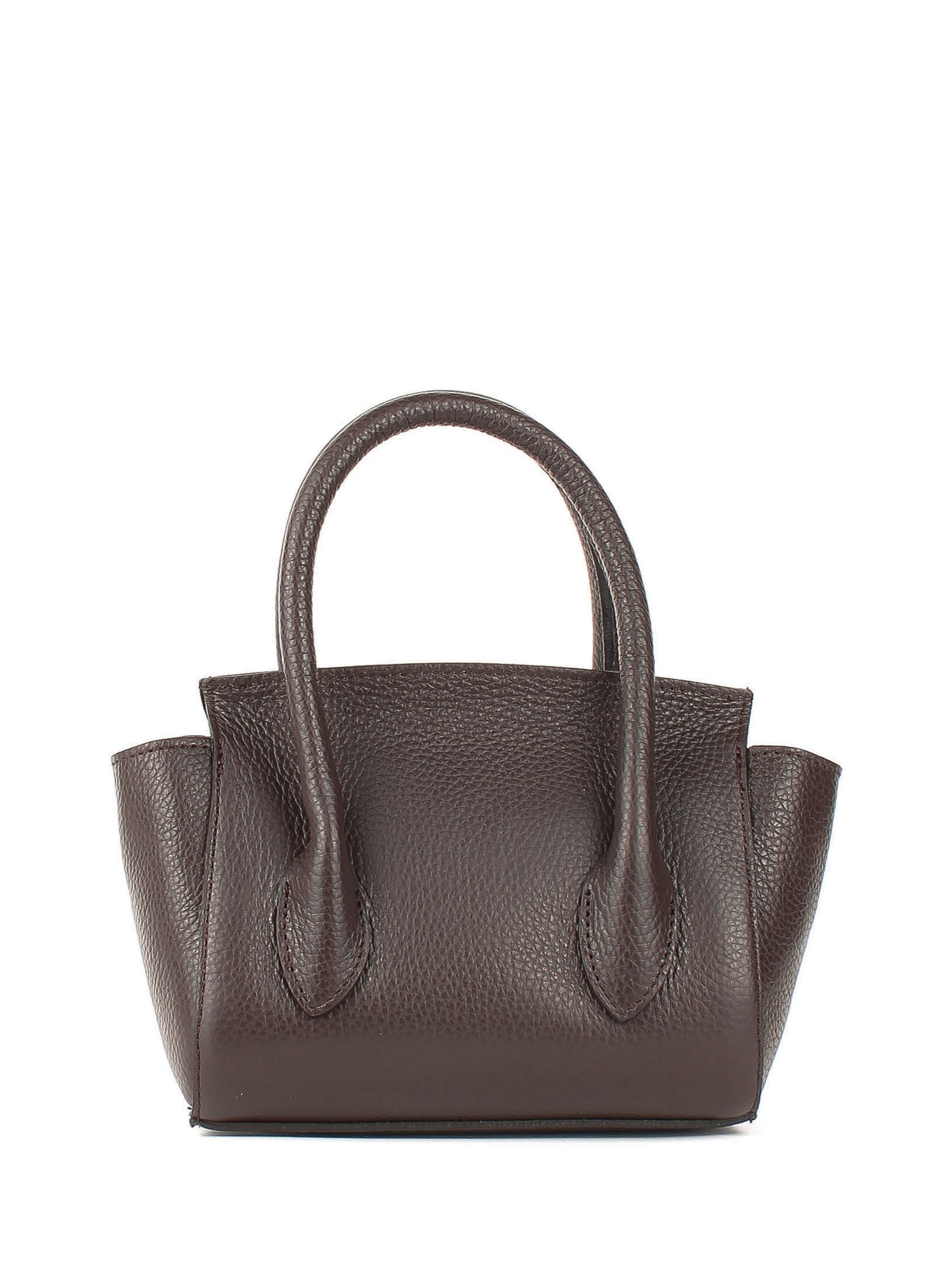 Bolso de mano de piel italiana Marrón 3458-06-32