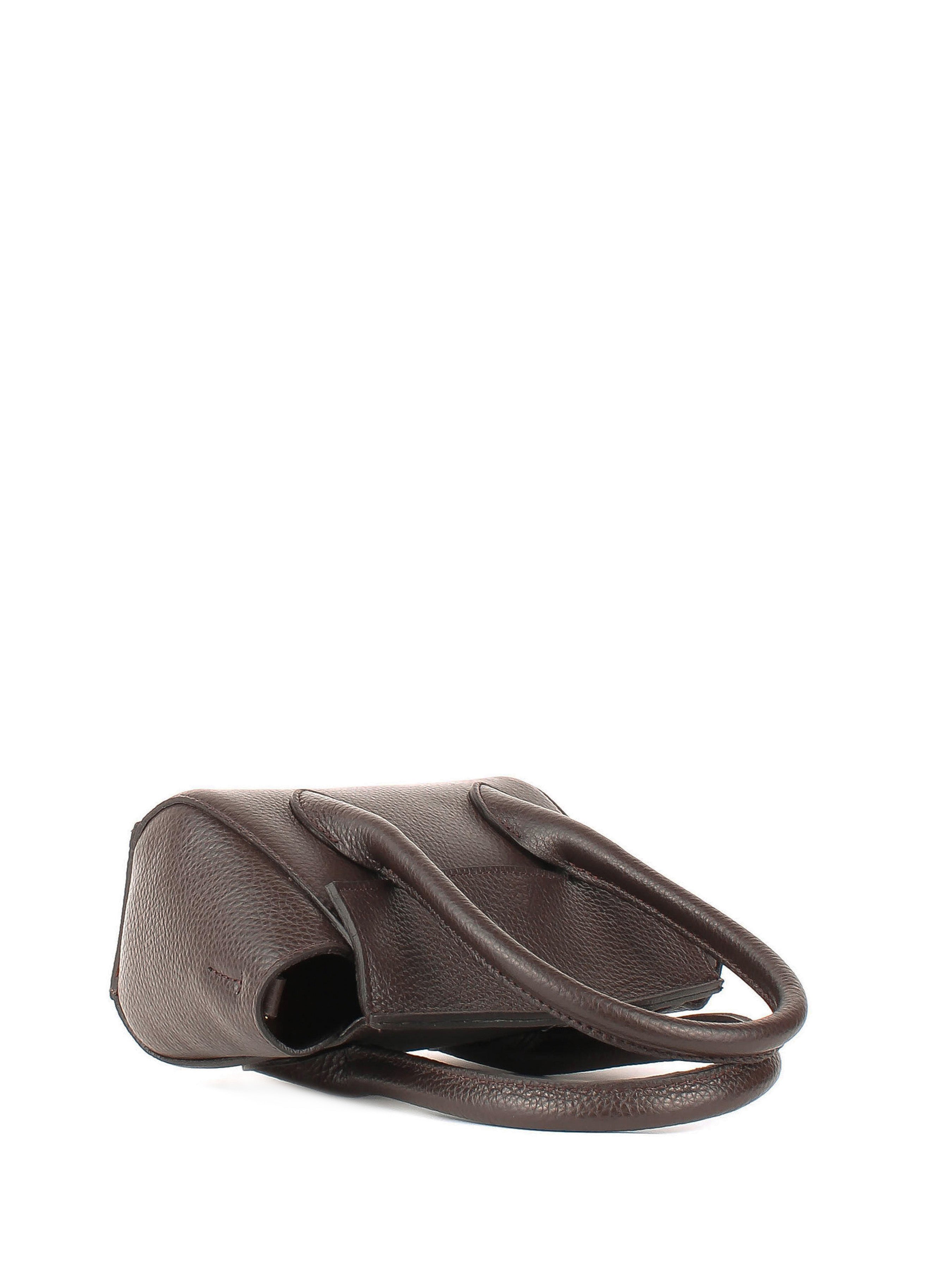 Bolso de mano de piel italiana Marrón 3458-06-32