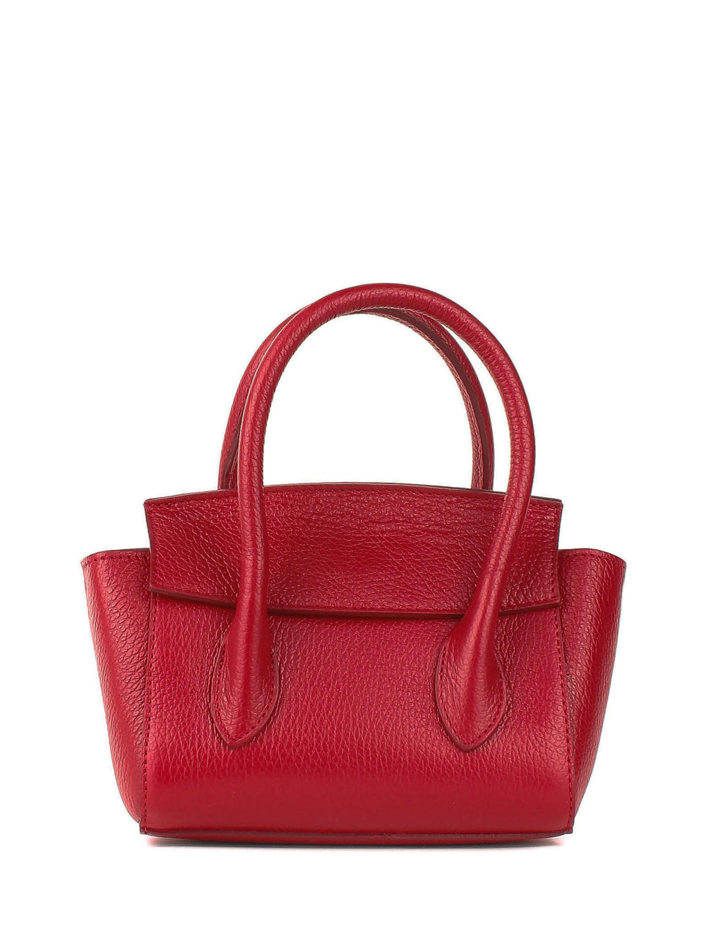 Bolso de mano de piel italiana Burgoña 3458-12-32