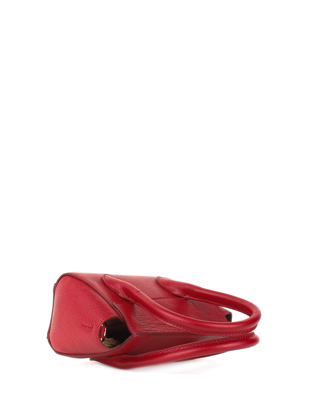 Bolso de mano de piel italiana Burgoña 3458-12-32