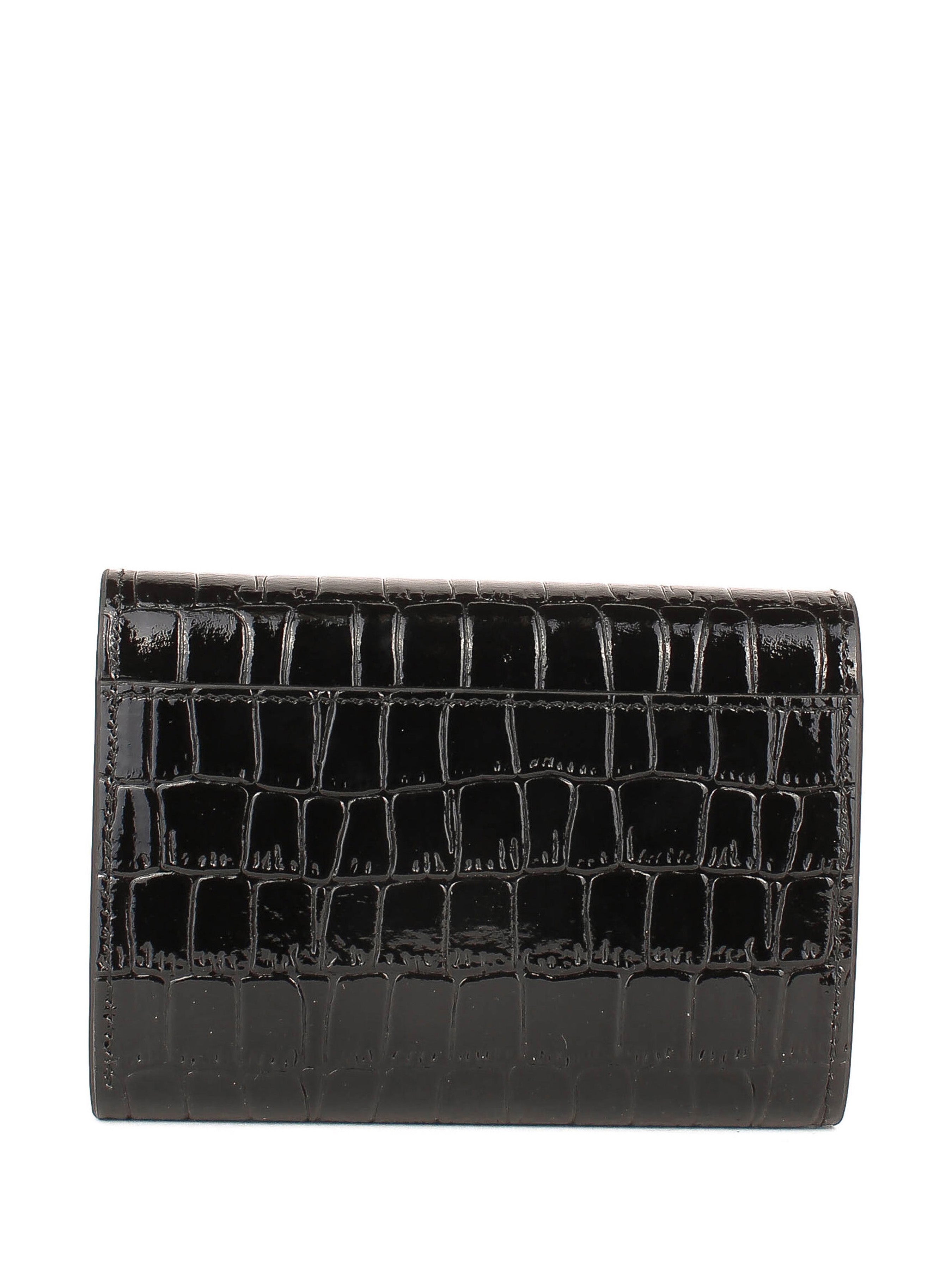 Cartera de piel italiana Negro 1178-06