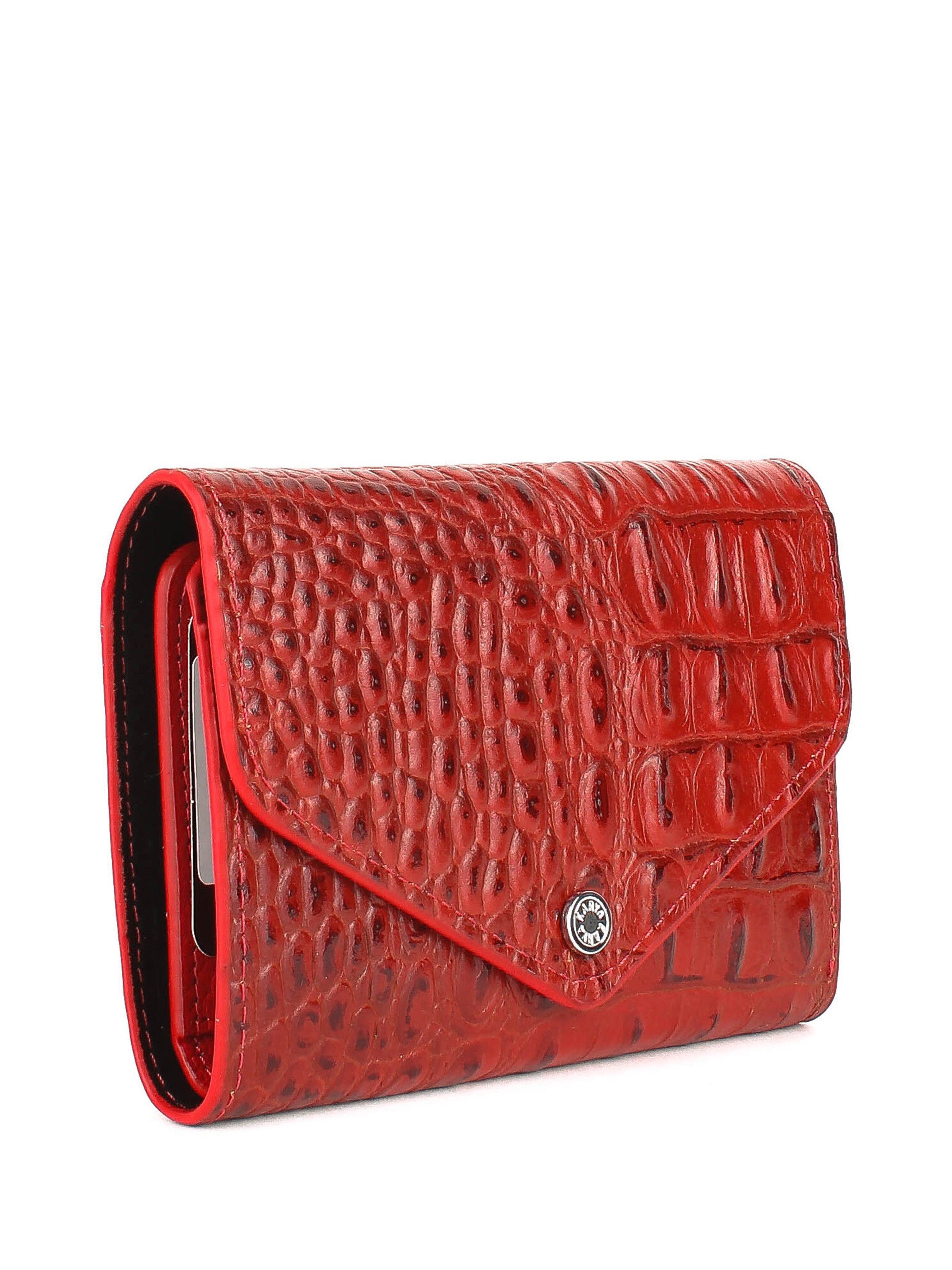 Cartera de piel italiana Rojo 1178-527