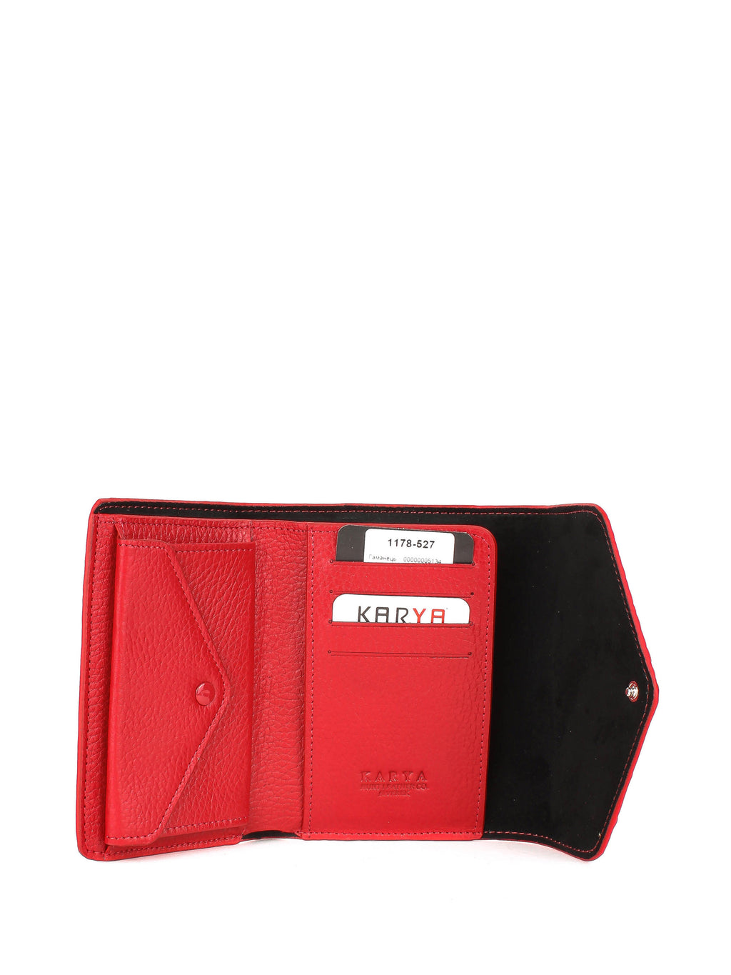 Cartera de piel italiana Rojo 1178-527