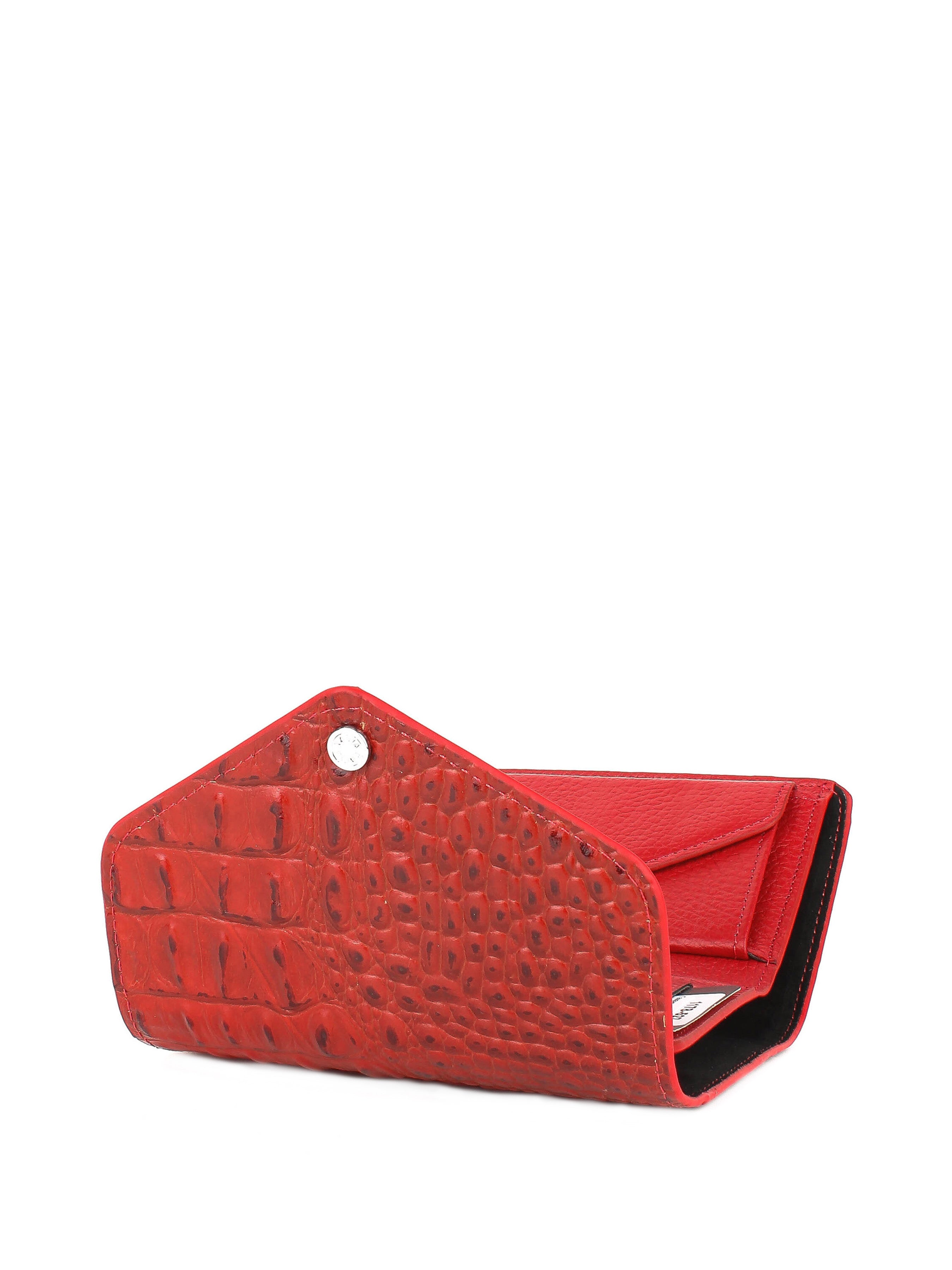 Cartera de piel italiana Rojo 1178-527