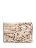 Cartera de piel italiana Beige 1178-526