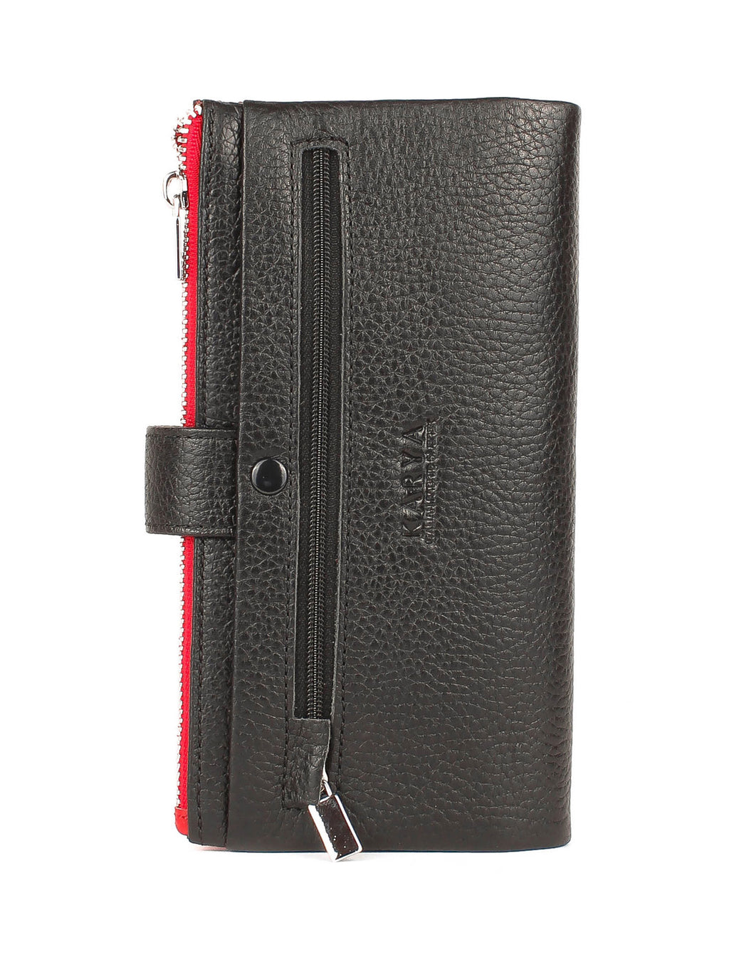 Cartera de piel italiana Negro 1129-45