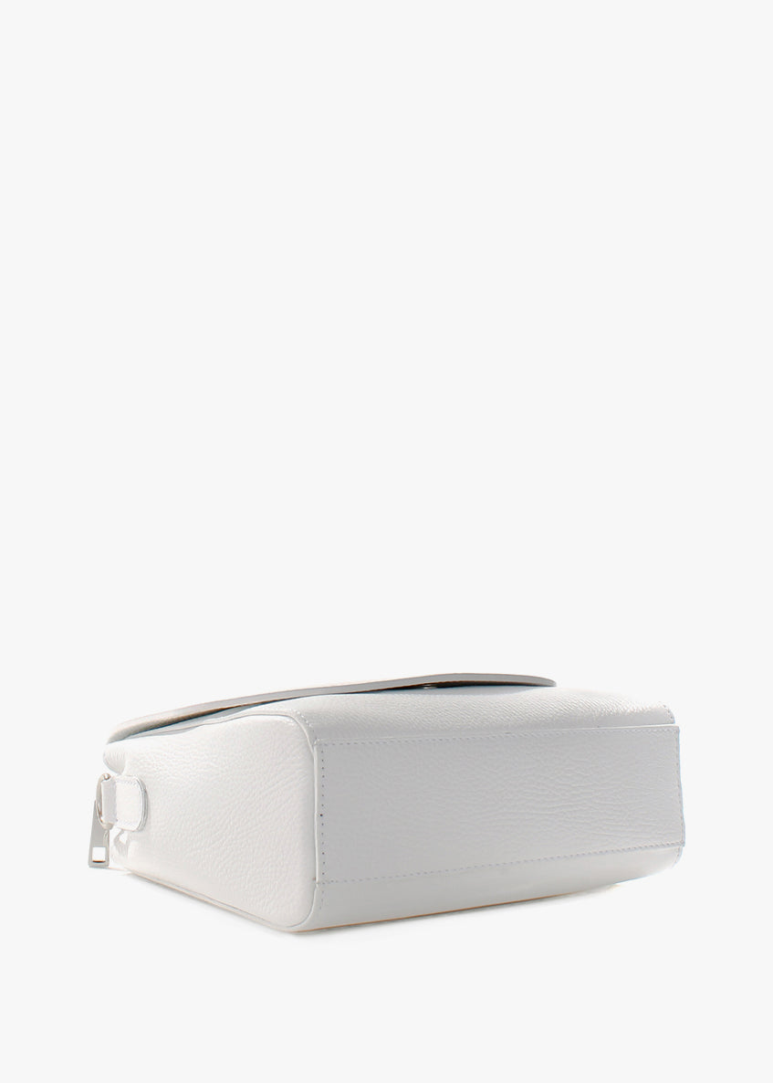 Bandolera de piel italiana Blanco 1185-16-32