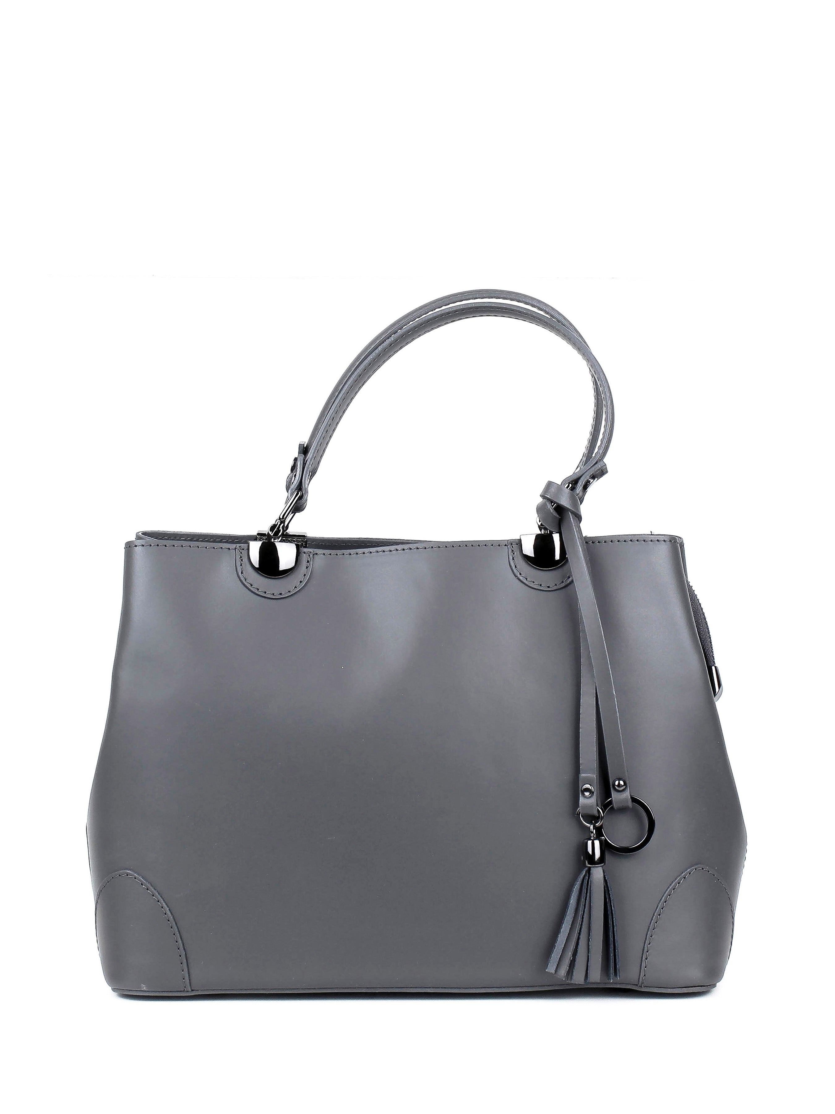 Bolso Tote de piel italiana FIORI Gris