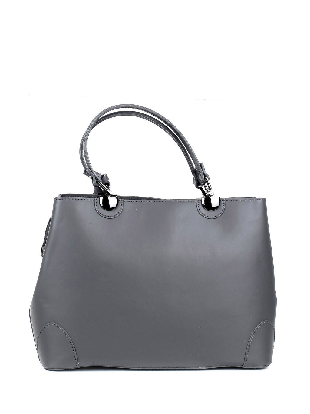Bolso Tote de piel italiana FIORI Gris