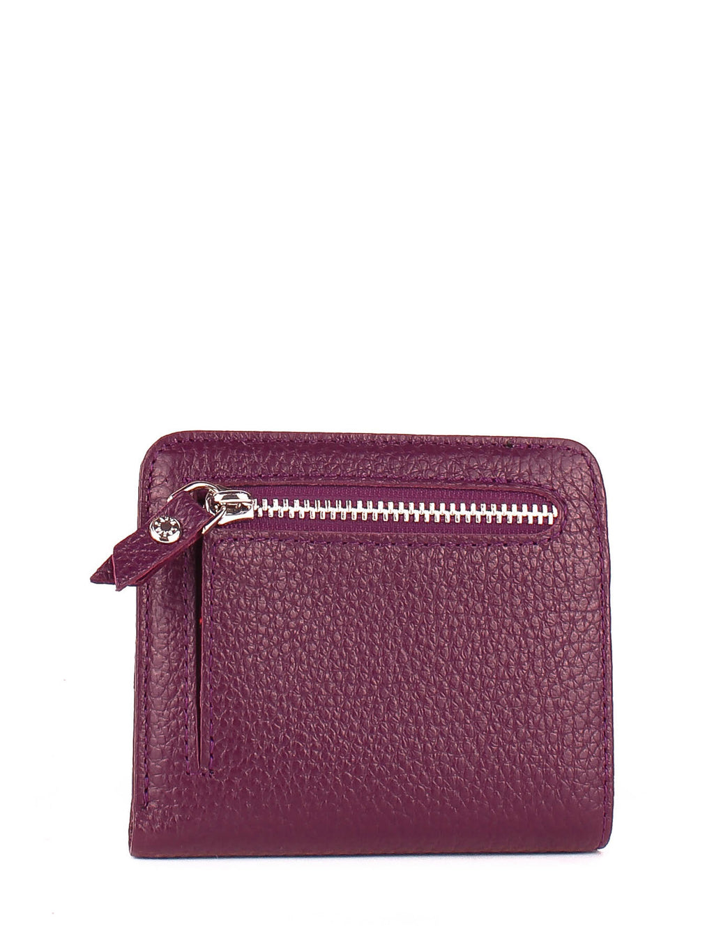 Cartera de piel italiana Morado 1208-242