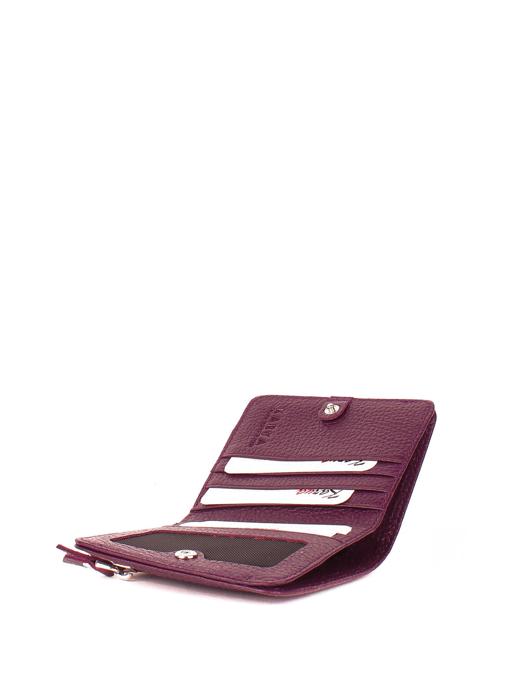 Cartera de piel italiana Morado 1208-242