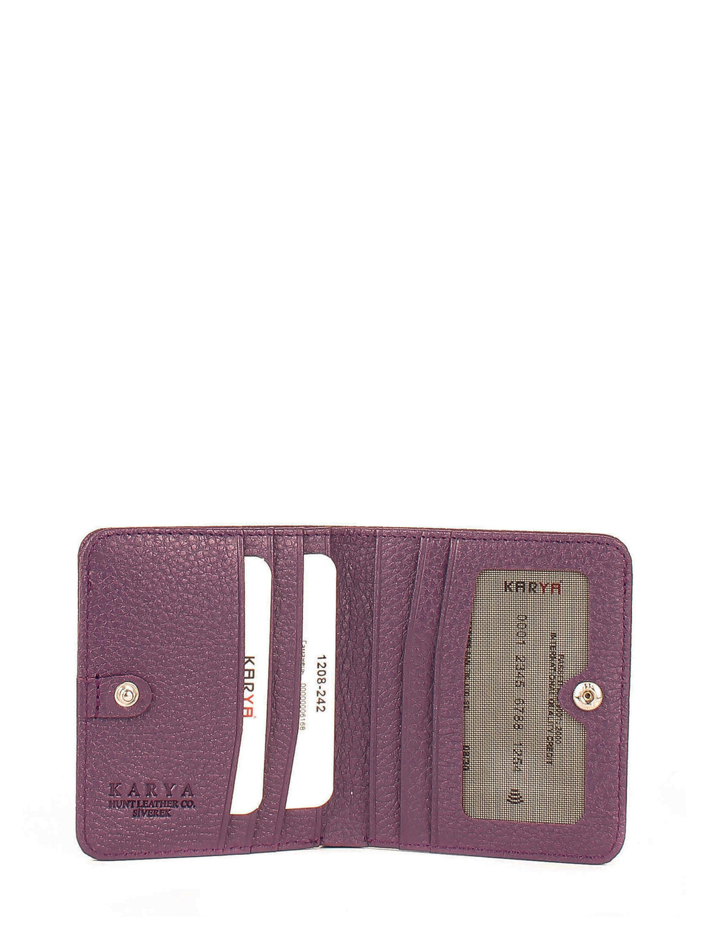 Cartera de piel italiana Morado 1208-242
