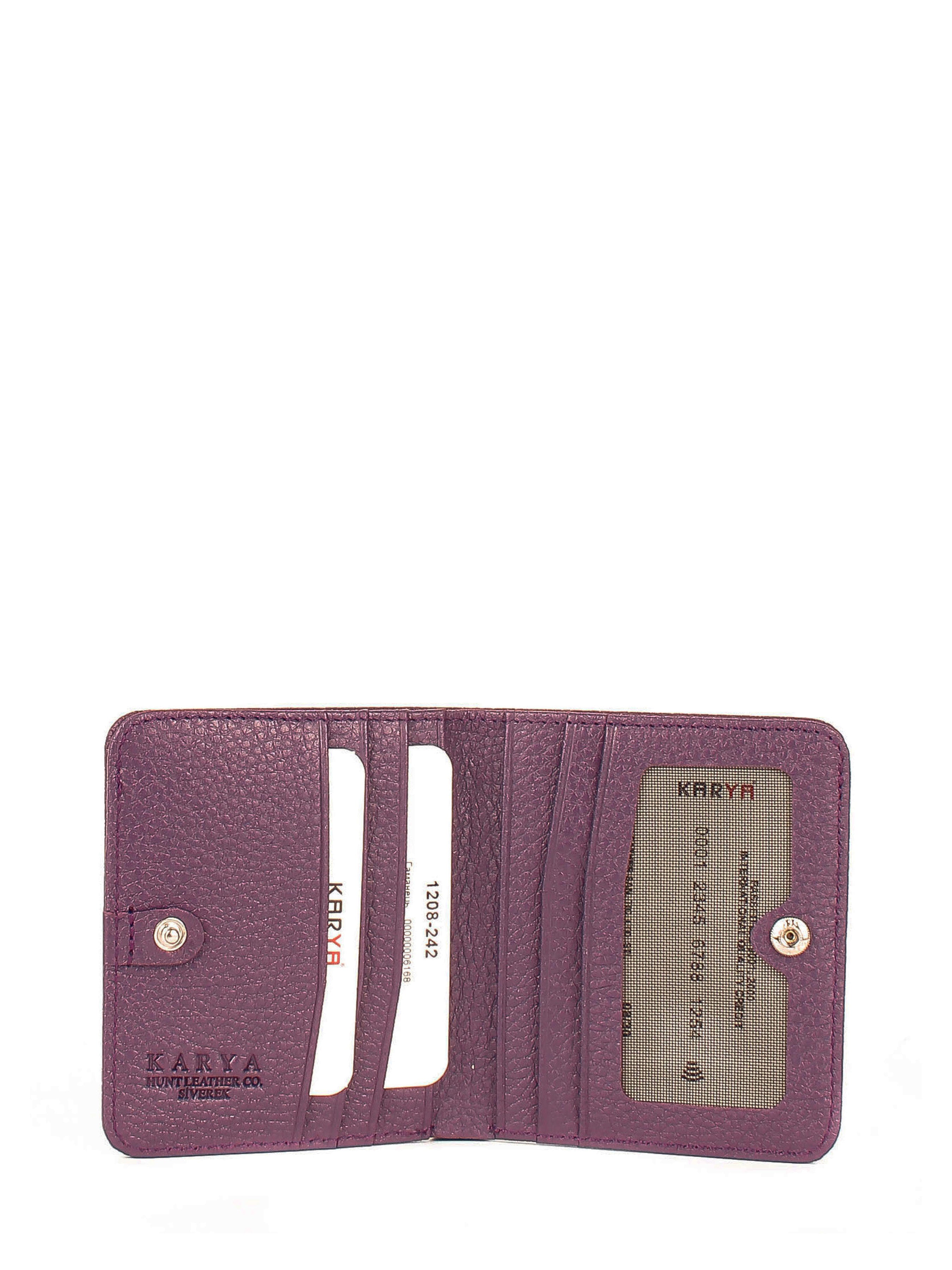 Cartera de piel italiana Morado 1208-242