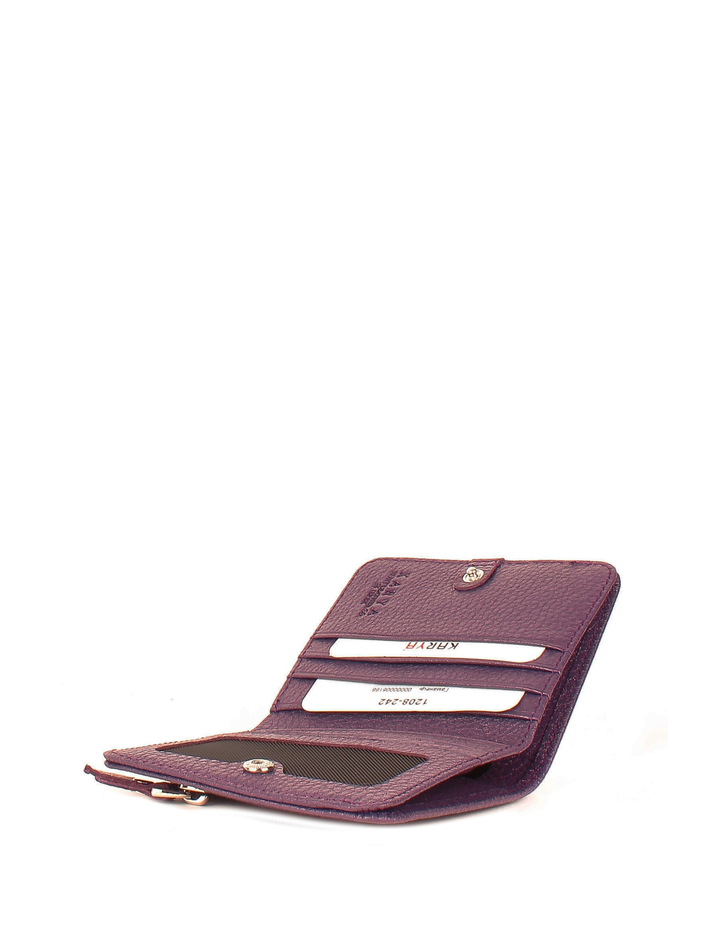 Cartera de piel italiana Morado 1208-242
