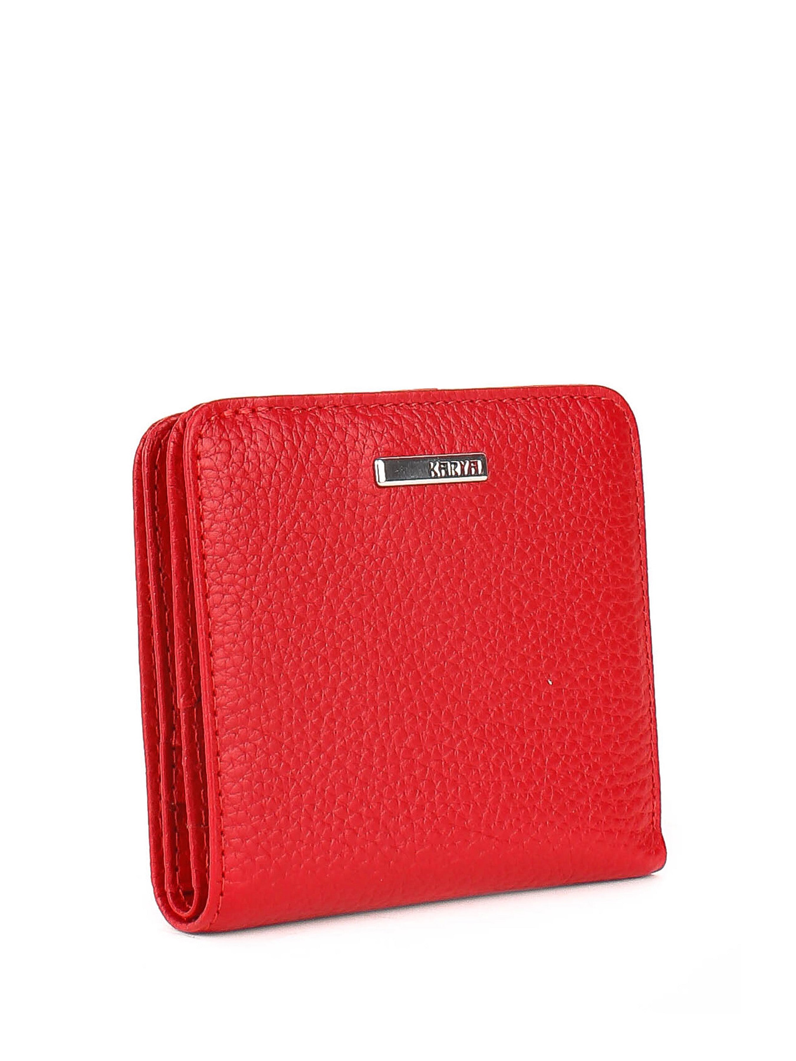 Cartera de piel italiana Rojo 1208-46