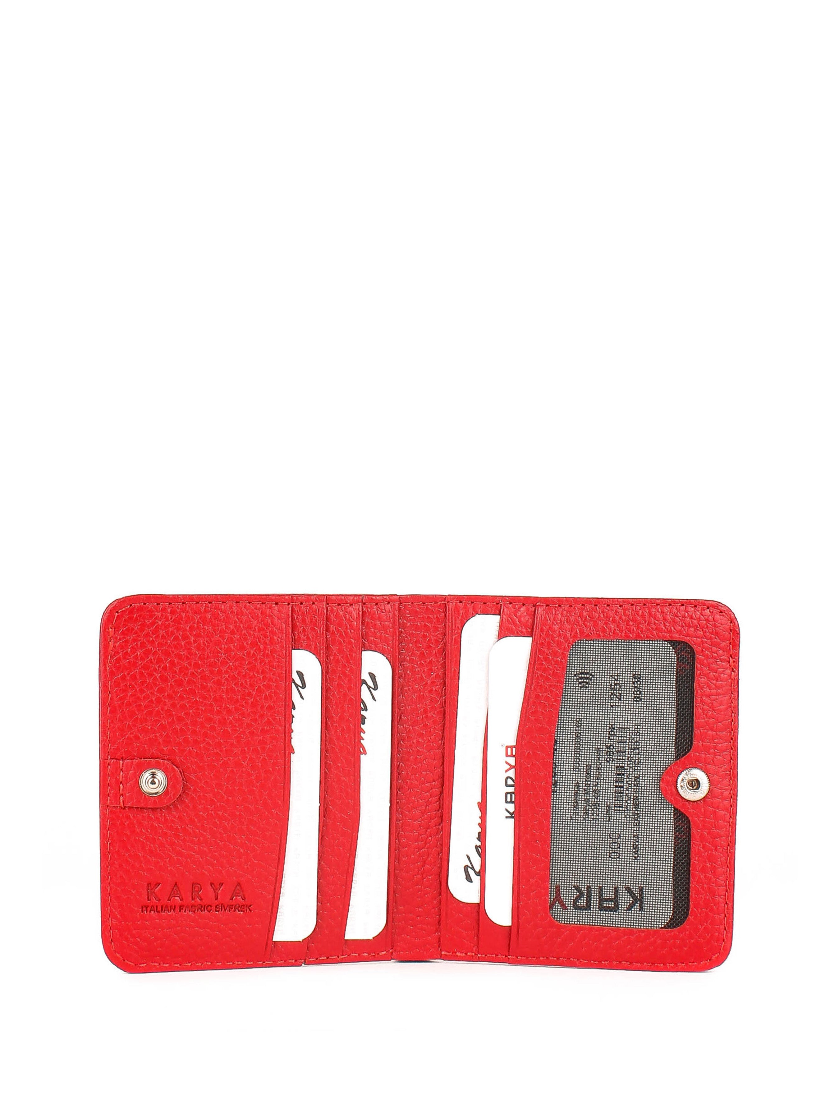 Cartera de piel italiana Rojo 1208-46