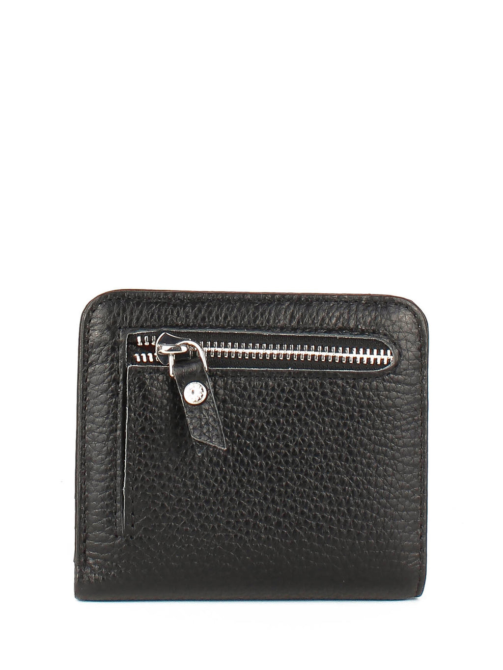 Cartera de piel italiana Negro 1208-45