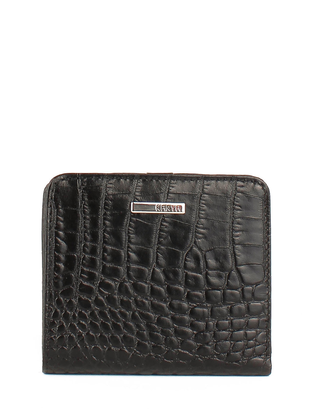 Cartera de piel italiana Negro 1208-53