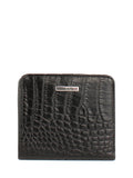 Cartera de piel italiana Negro 1208-53