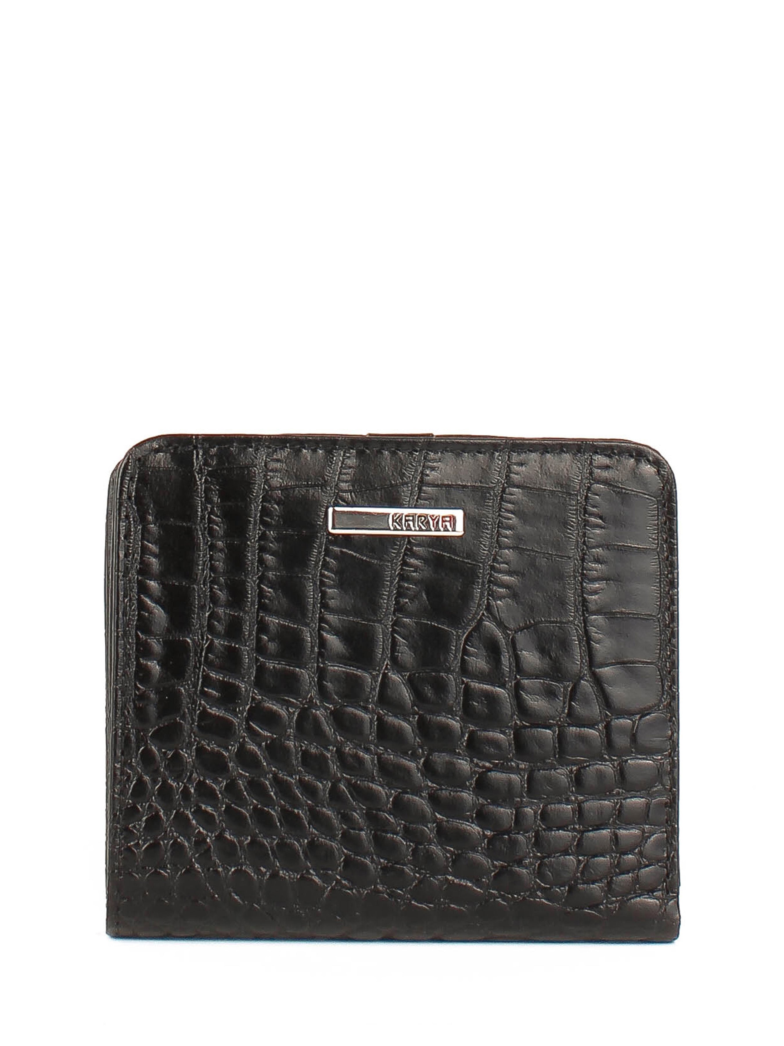 Cartera de piel italiana Negro 1208-53