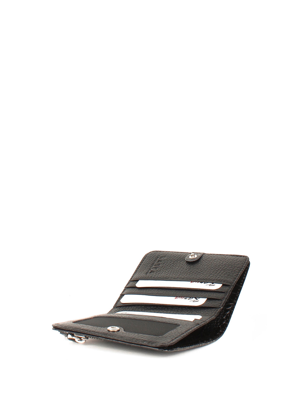 Cartera de piel italiana Negro 1208-53