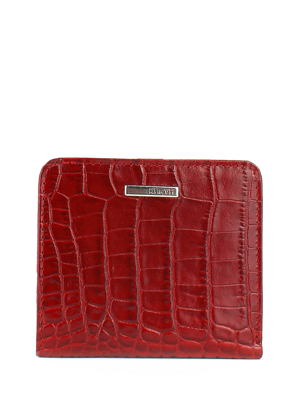 Cartera de piel italiana Rojo 1208-018