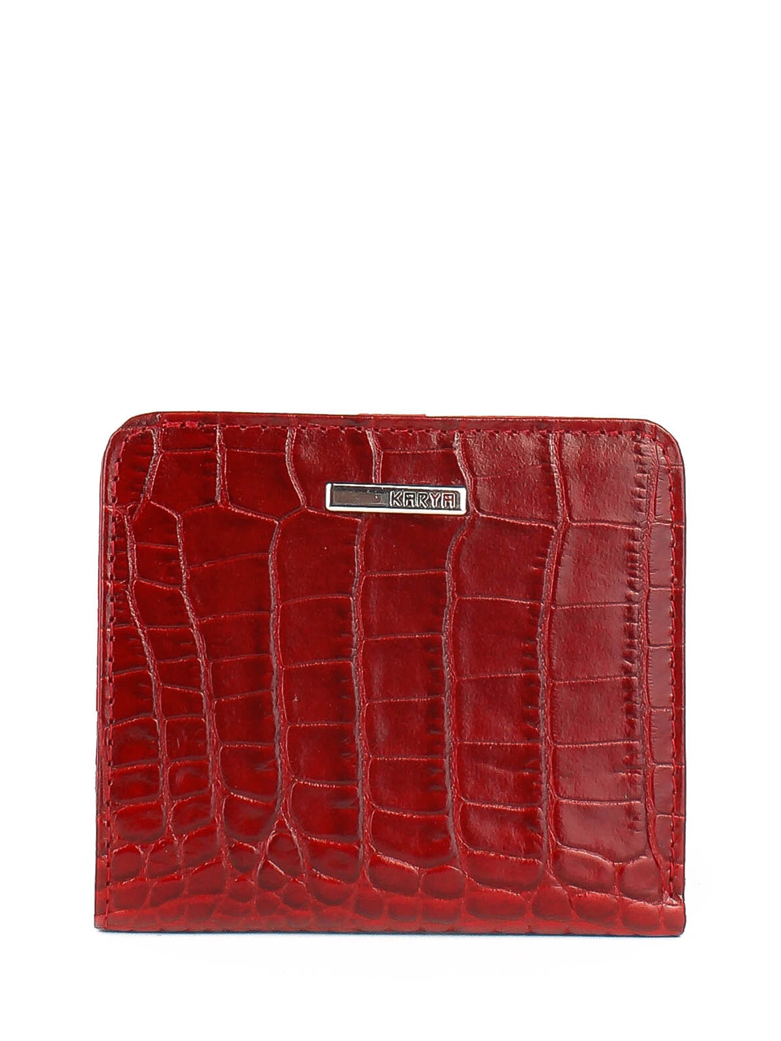 Cartera de piel italiana Rojo 1208-018