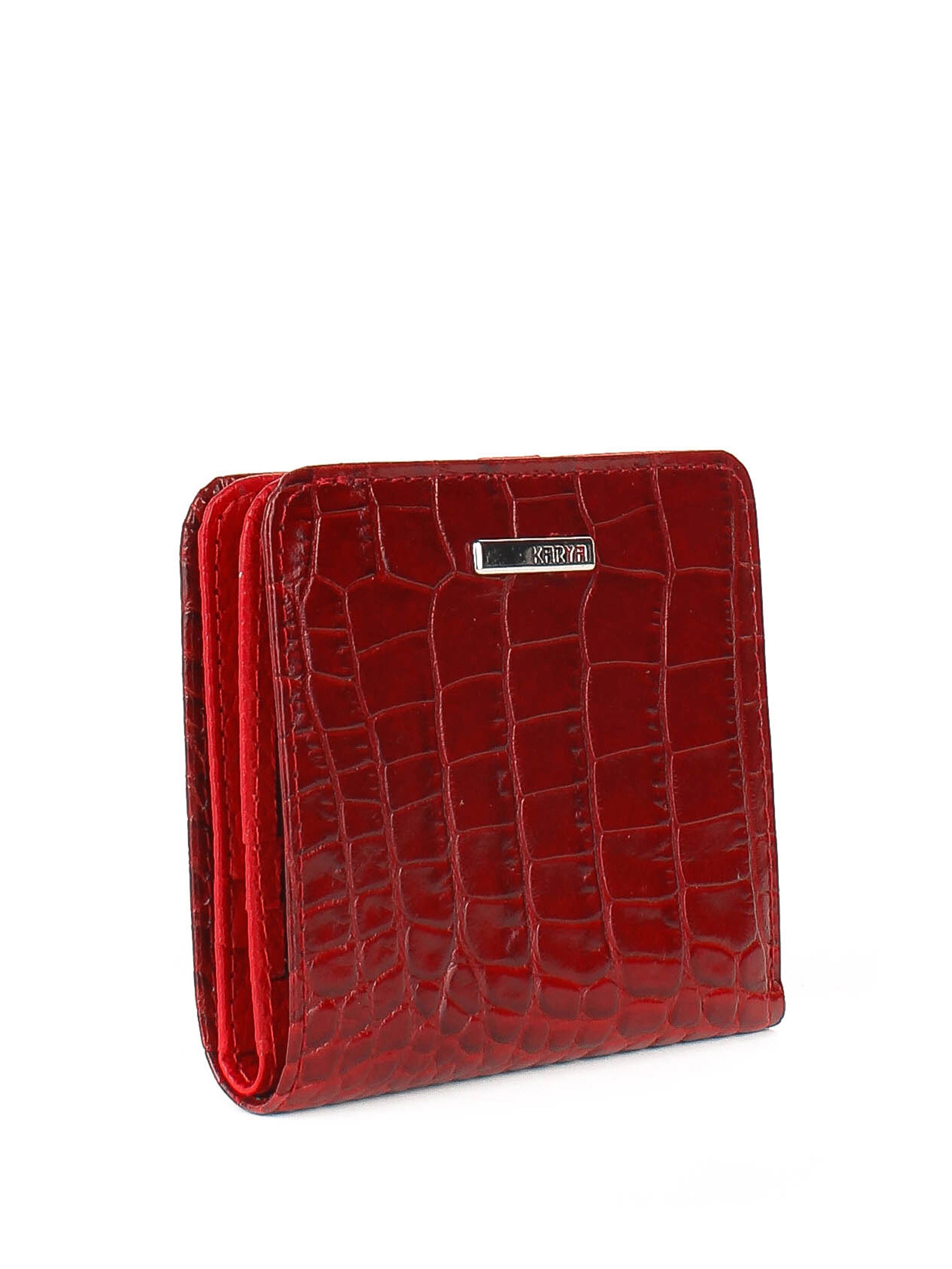 Cartera de piel italiana Rojo 1208-018