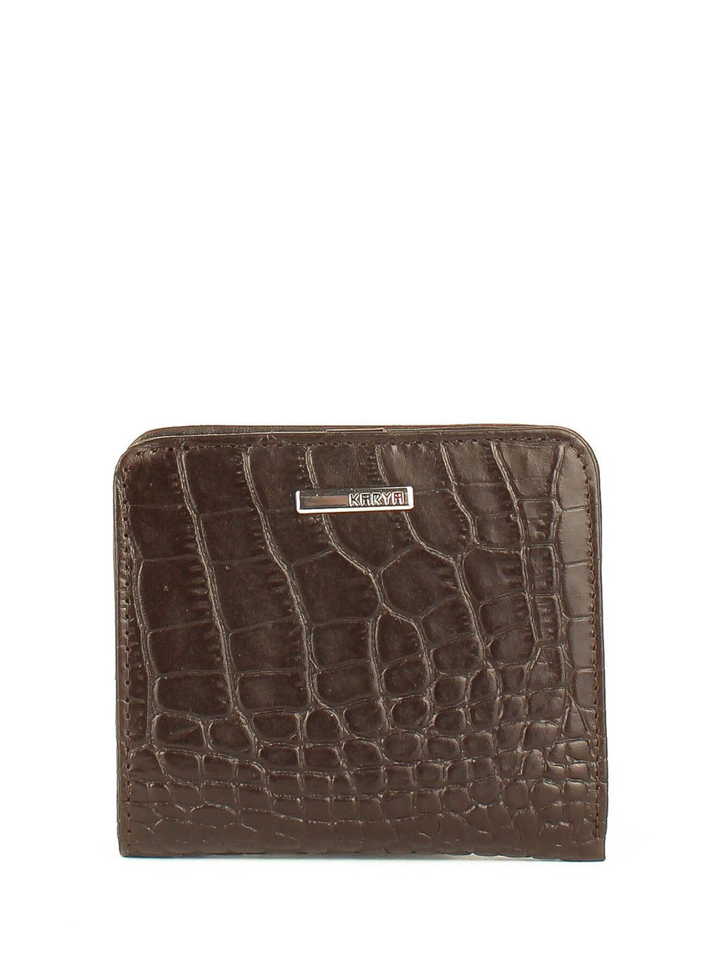 Cartera de piel italiana Marrón 1208-57