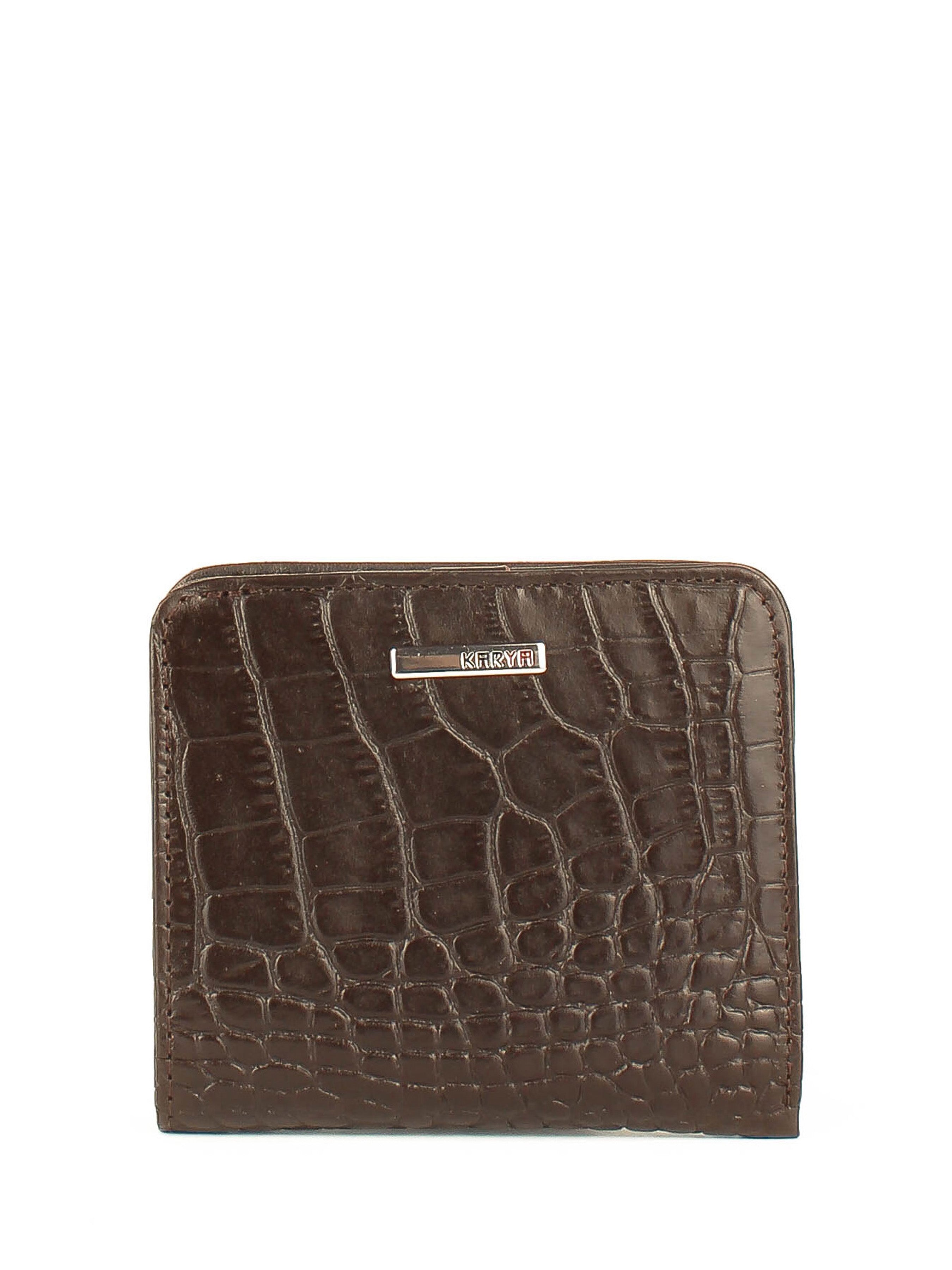 Cartera de piel italiana Marrón 1208-57