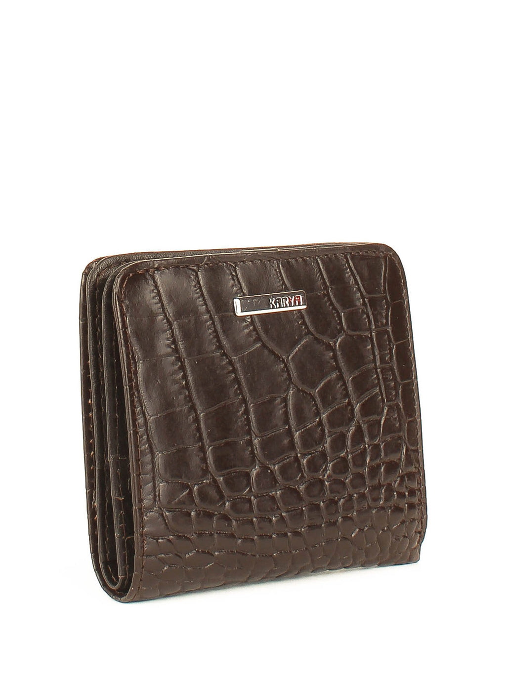 Cartera de piel italiana Marrón 1208-57