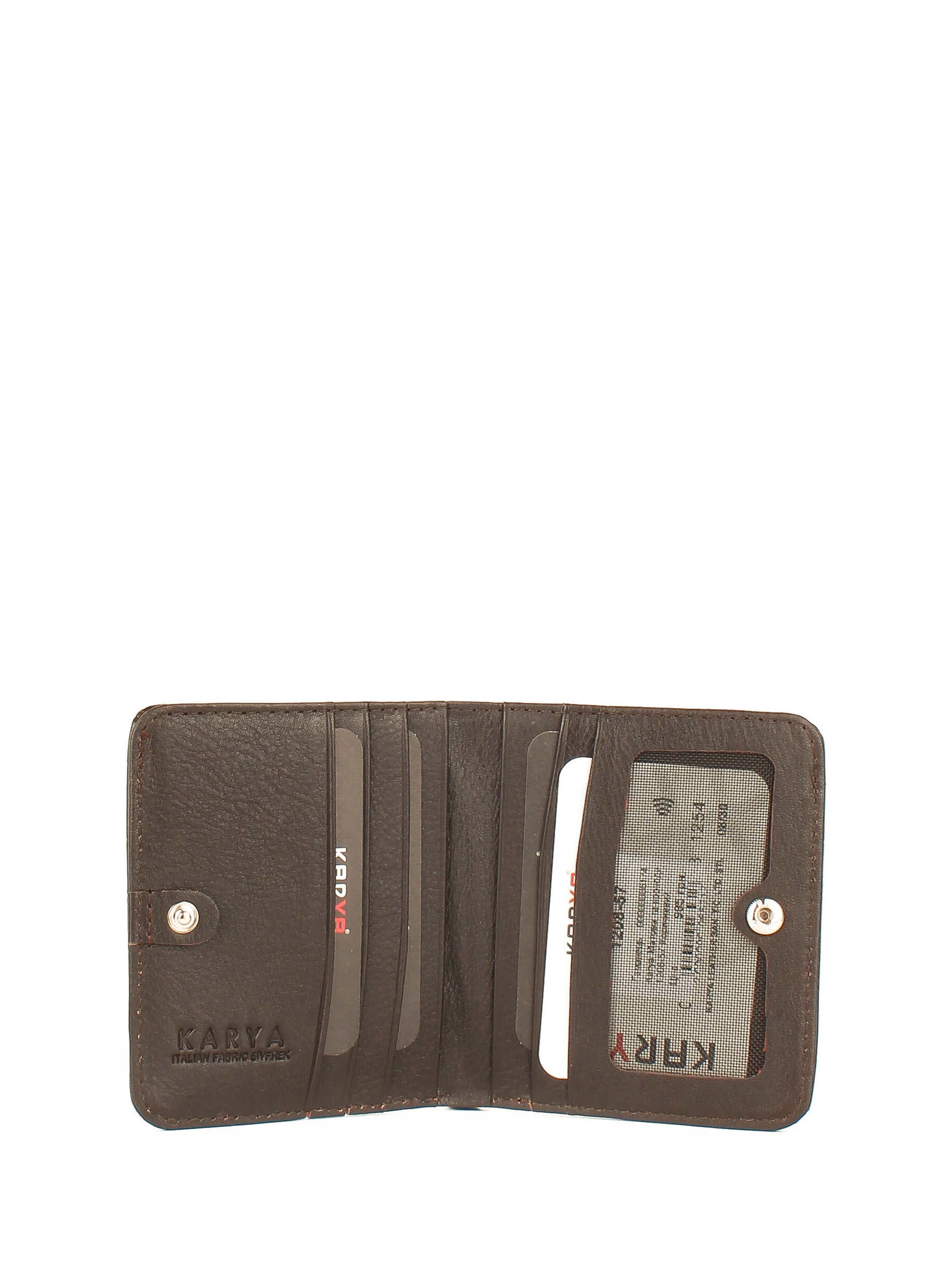 Cartera de piel italiana Marrón 1208-57