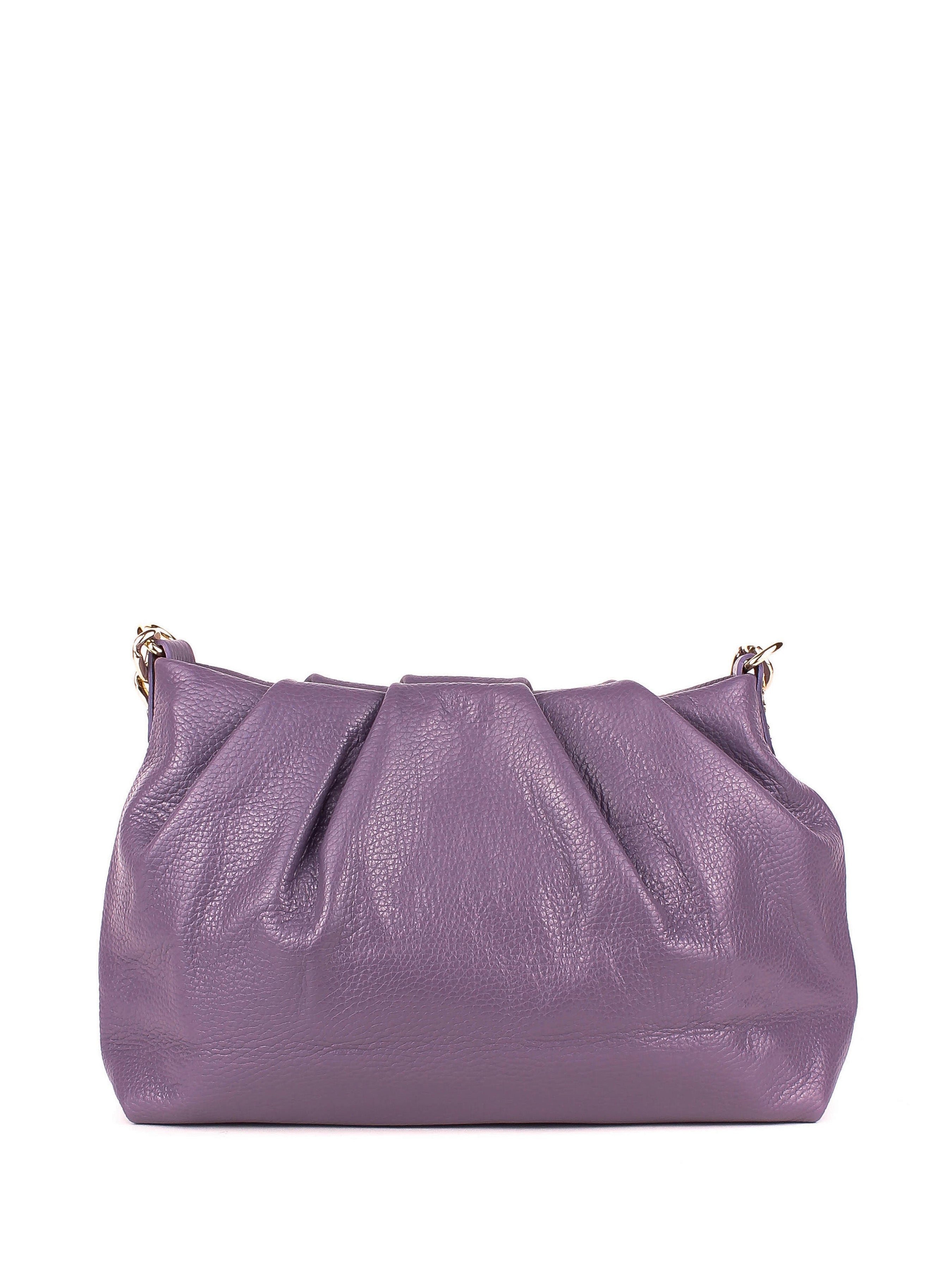 Bandolera de piel italiana Morado 7608-14-32