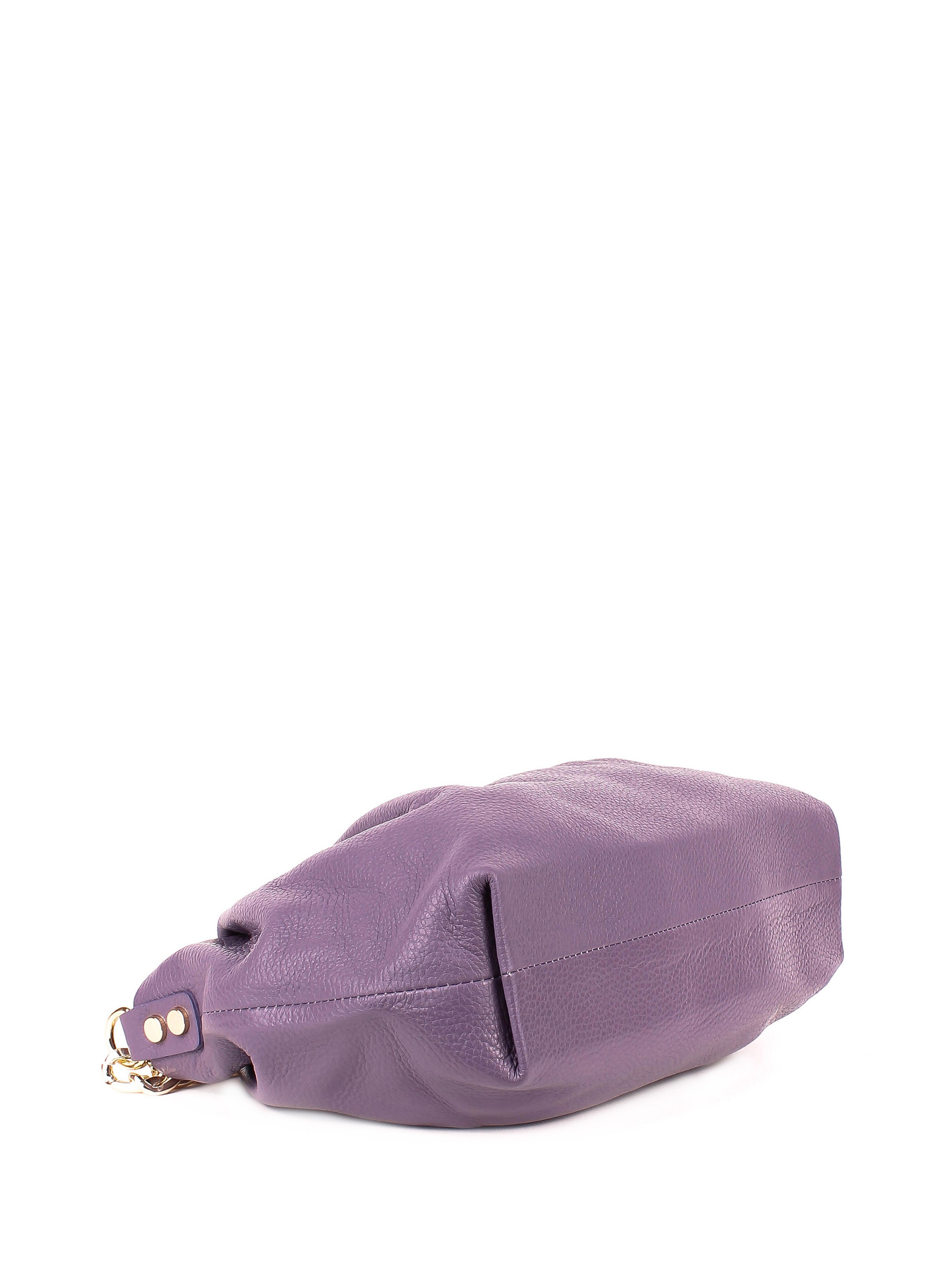 Bandolera de piel italiana Morado 7608-14-32