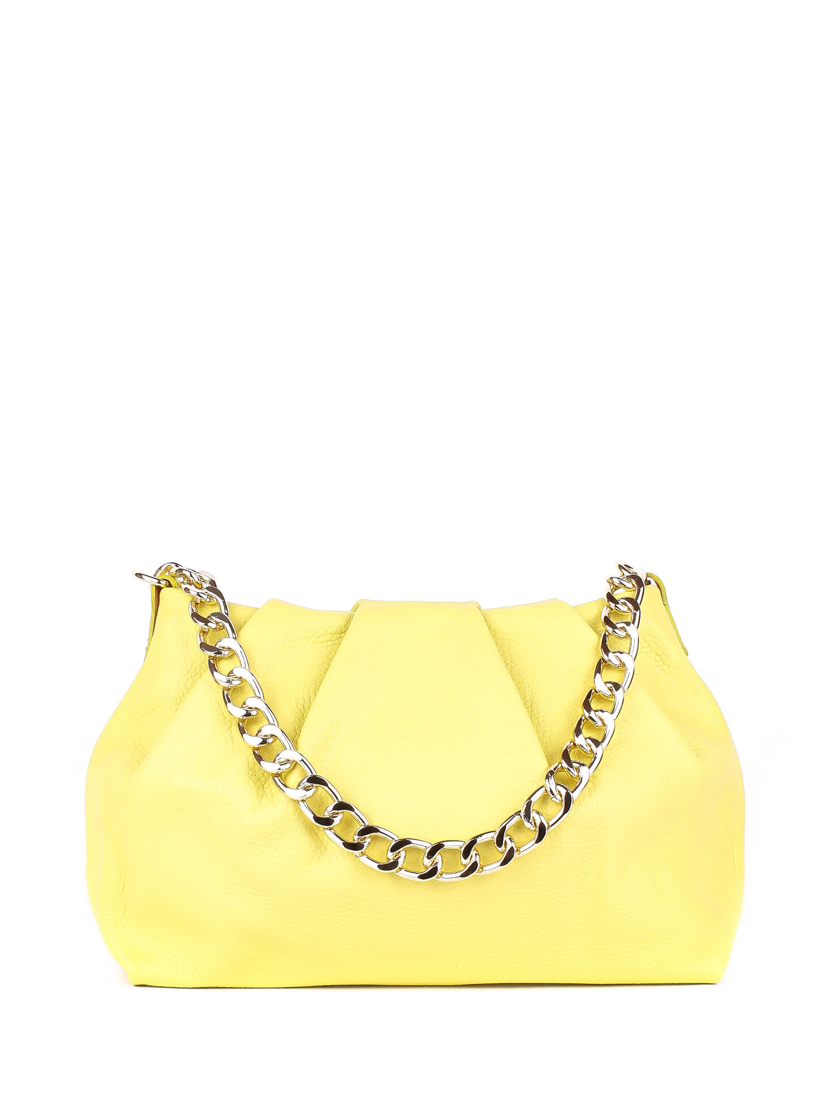 Bandolera de piel italiana Amarillo 7608-15-32