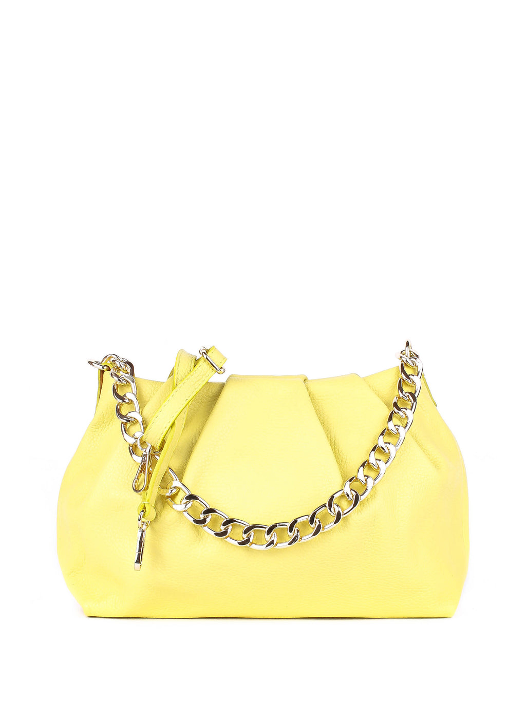 Bandolera de piel italiana Amarillo 7608-15-32