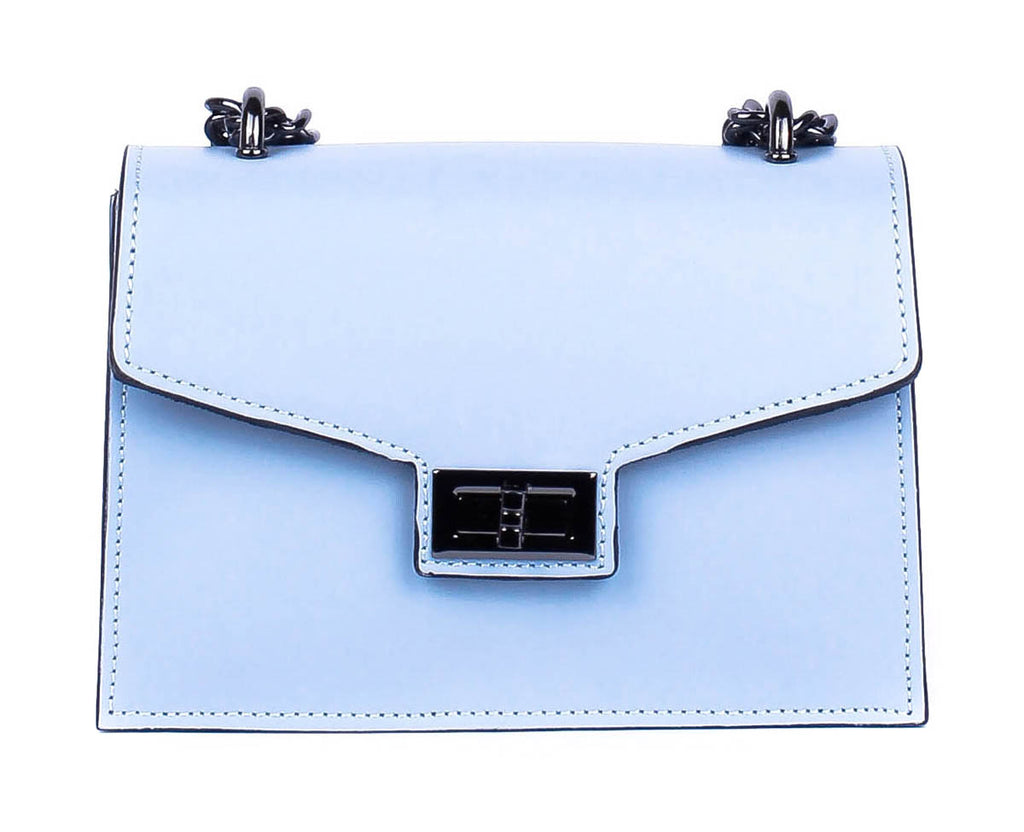 Bandolera de piel italiana Блакитний 3940-17-31