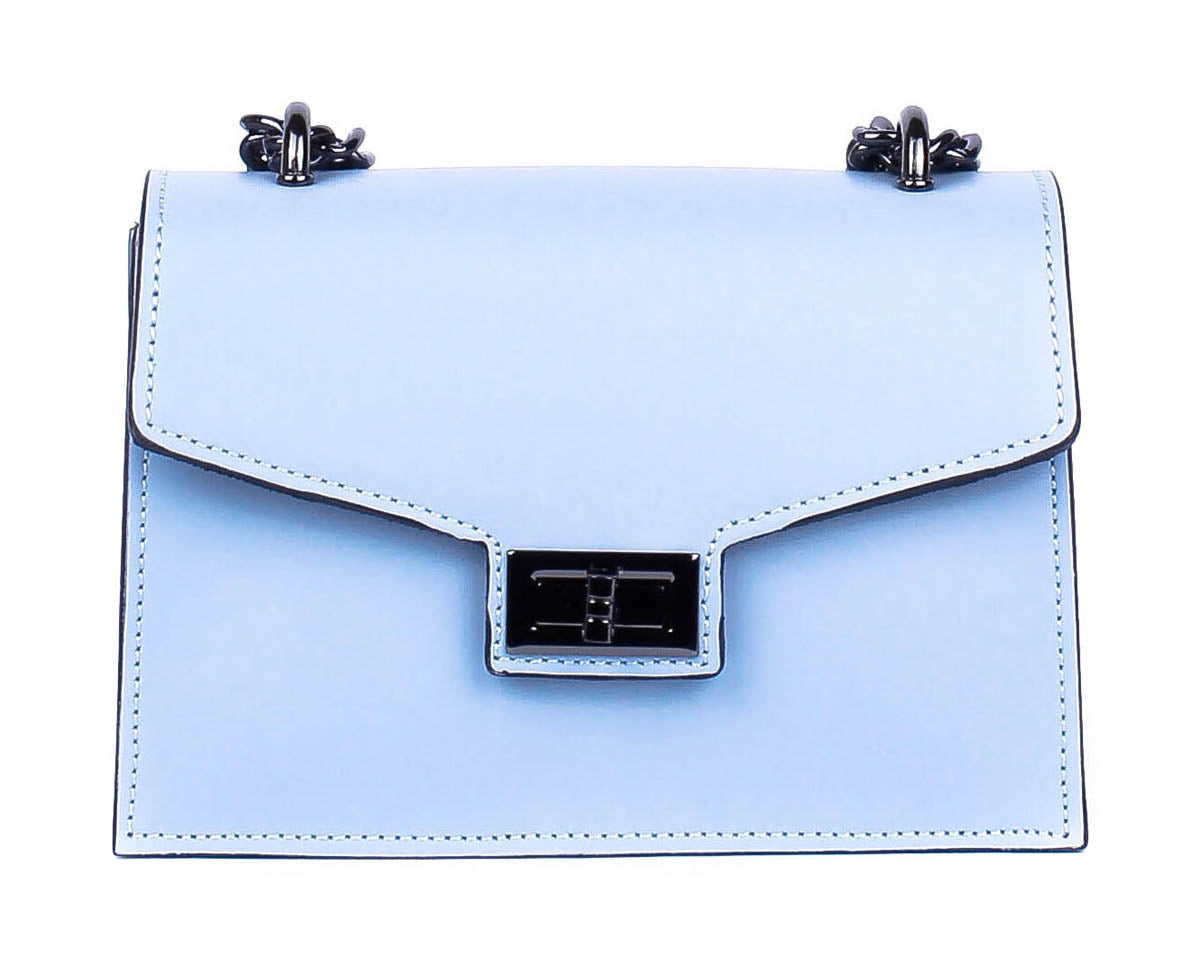 Bandolera de piel italiana Блакитний 3940-17-31