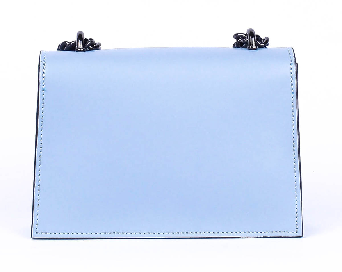 Bandolera de piel italiana Блакитний 3940-17-31