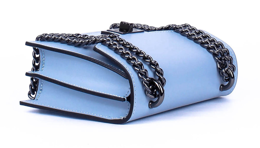 Bandolera de piel italiana Блакитний 3940-17-31