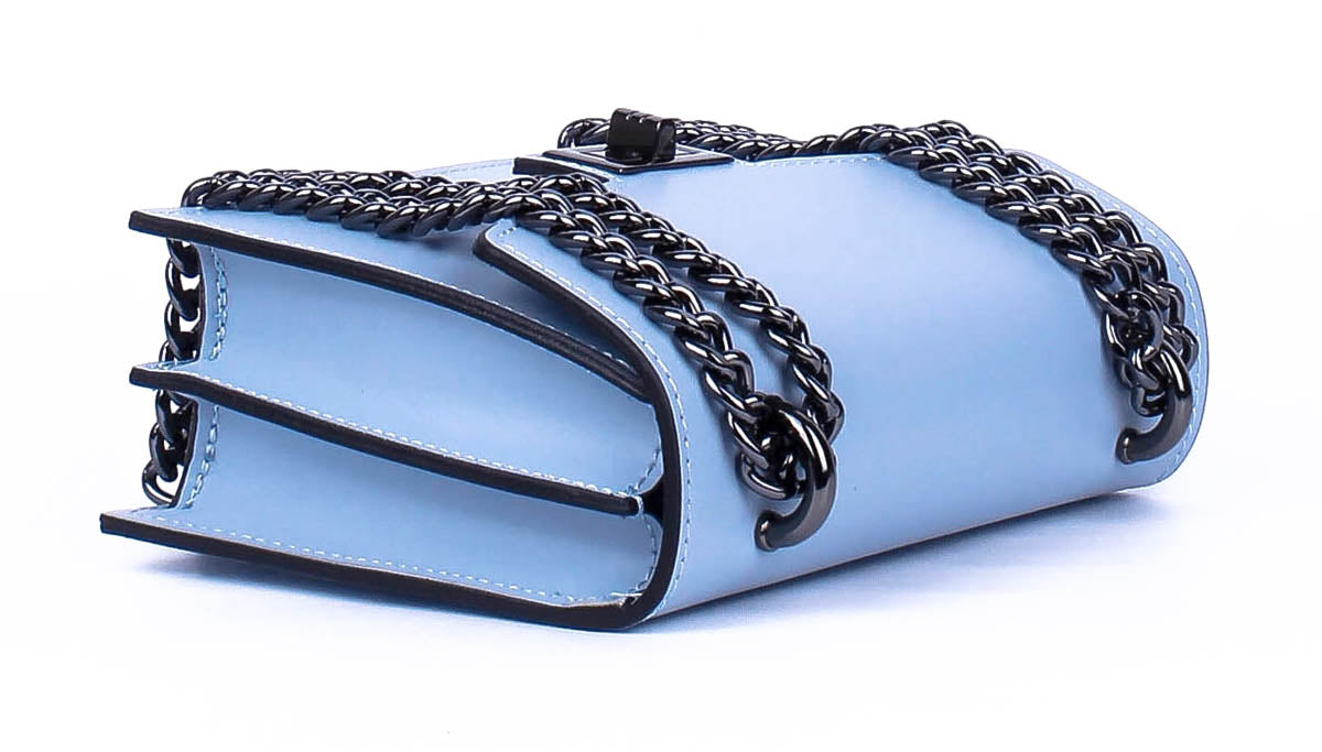 Bandolera de piel italiana Блакитний 3940-17-31