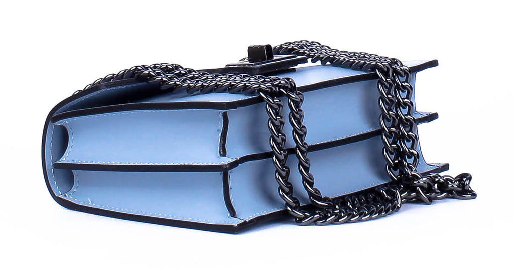 Bandolera de piel italiana Блакитний 3940-17-31