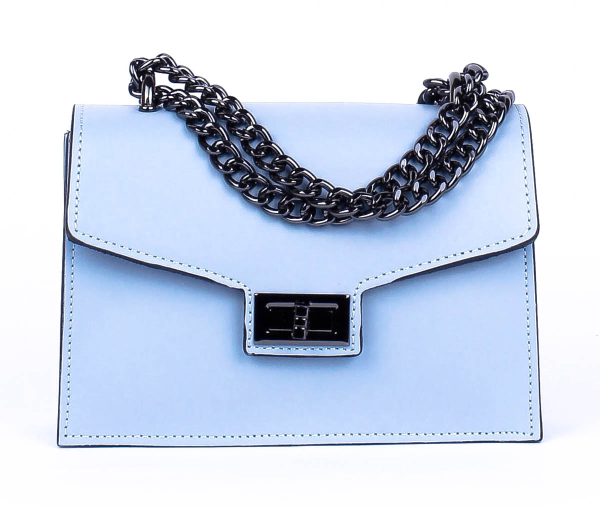 Bandolera de piel italiana Блакитний 3940-17-31