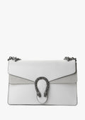 Bandolera de piel italiana Blanco 9639-16-31