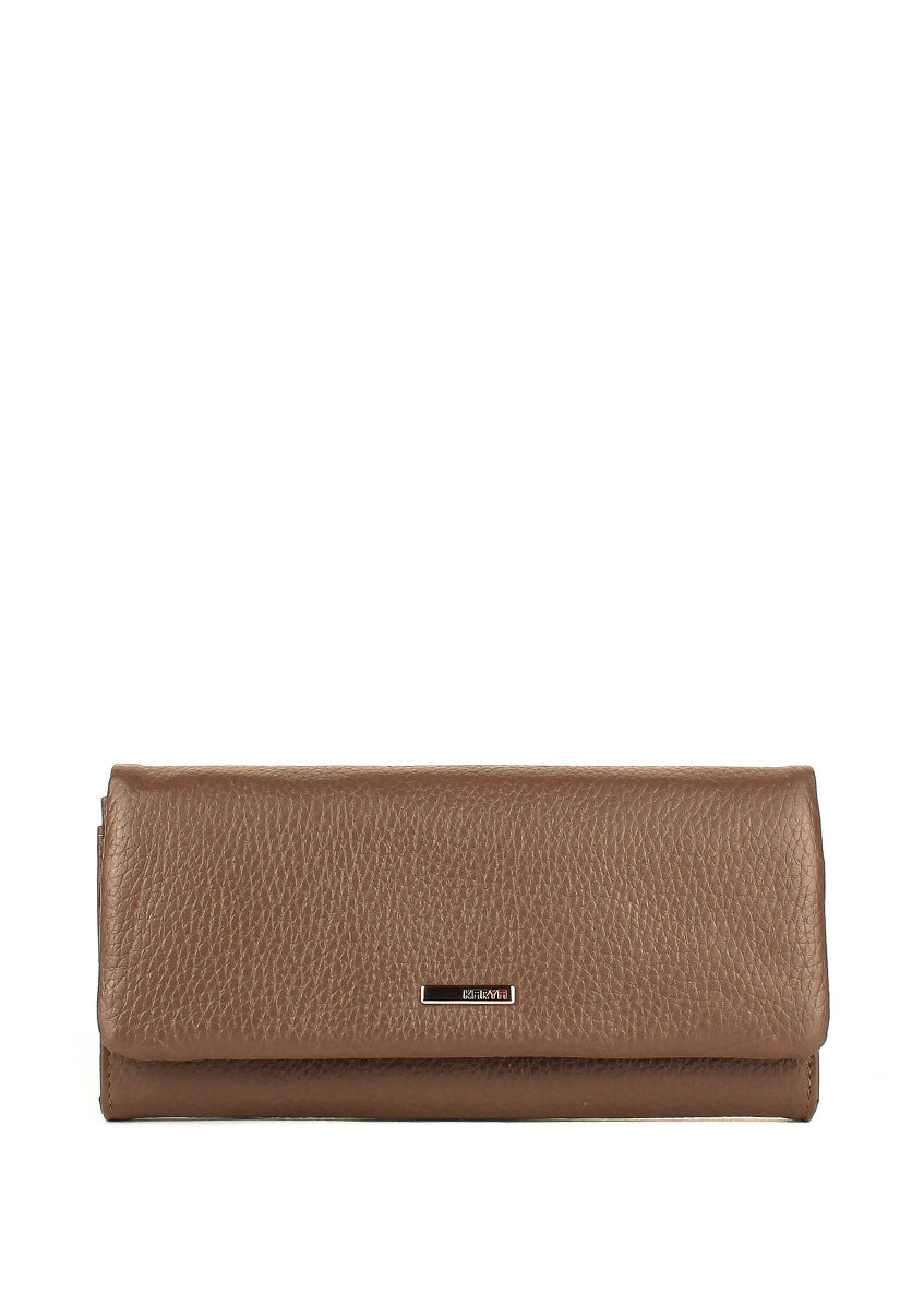 Cartera de piel italiana Gris 1159-51